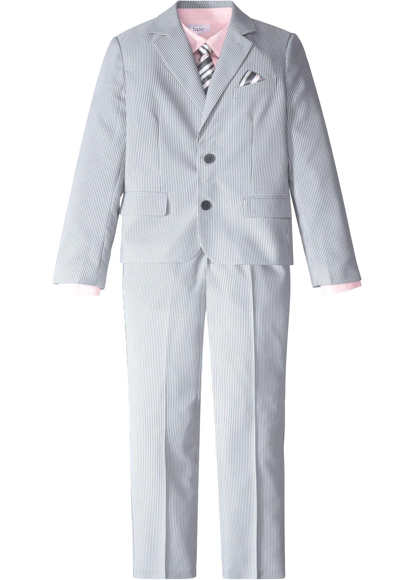 Costume 4 pièces : veste de costume, pantalon, chemise, cravate