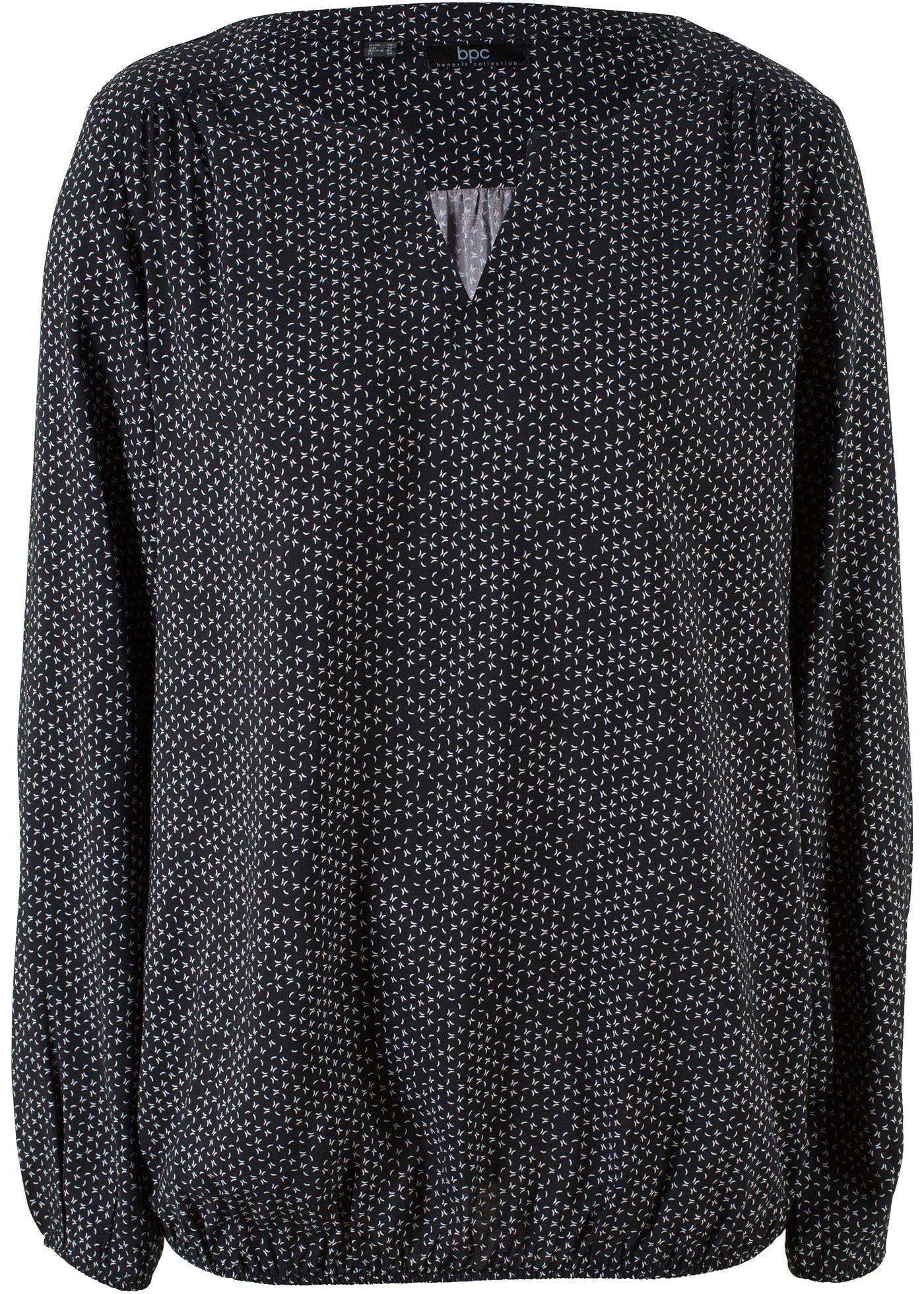 Blouse ample en viscose à manches longues et col V