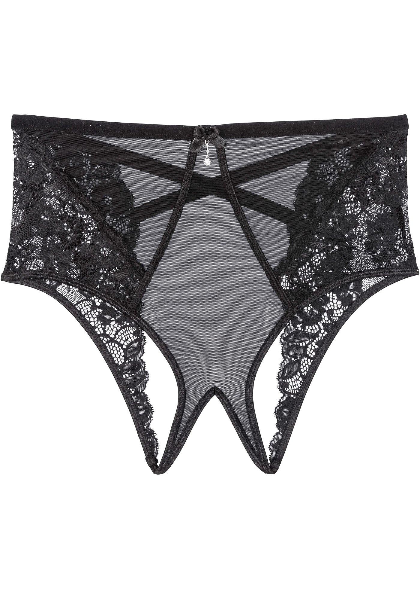 Slip ouvert sexy noir
