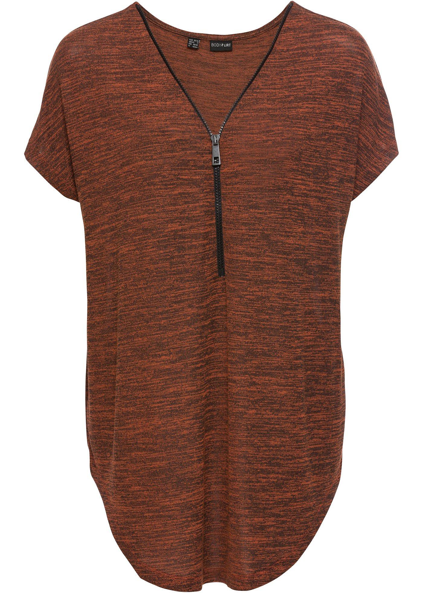 T-shirt oversize zippé