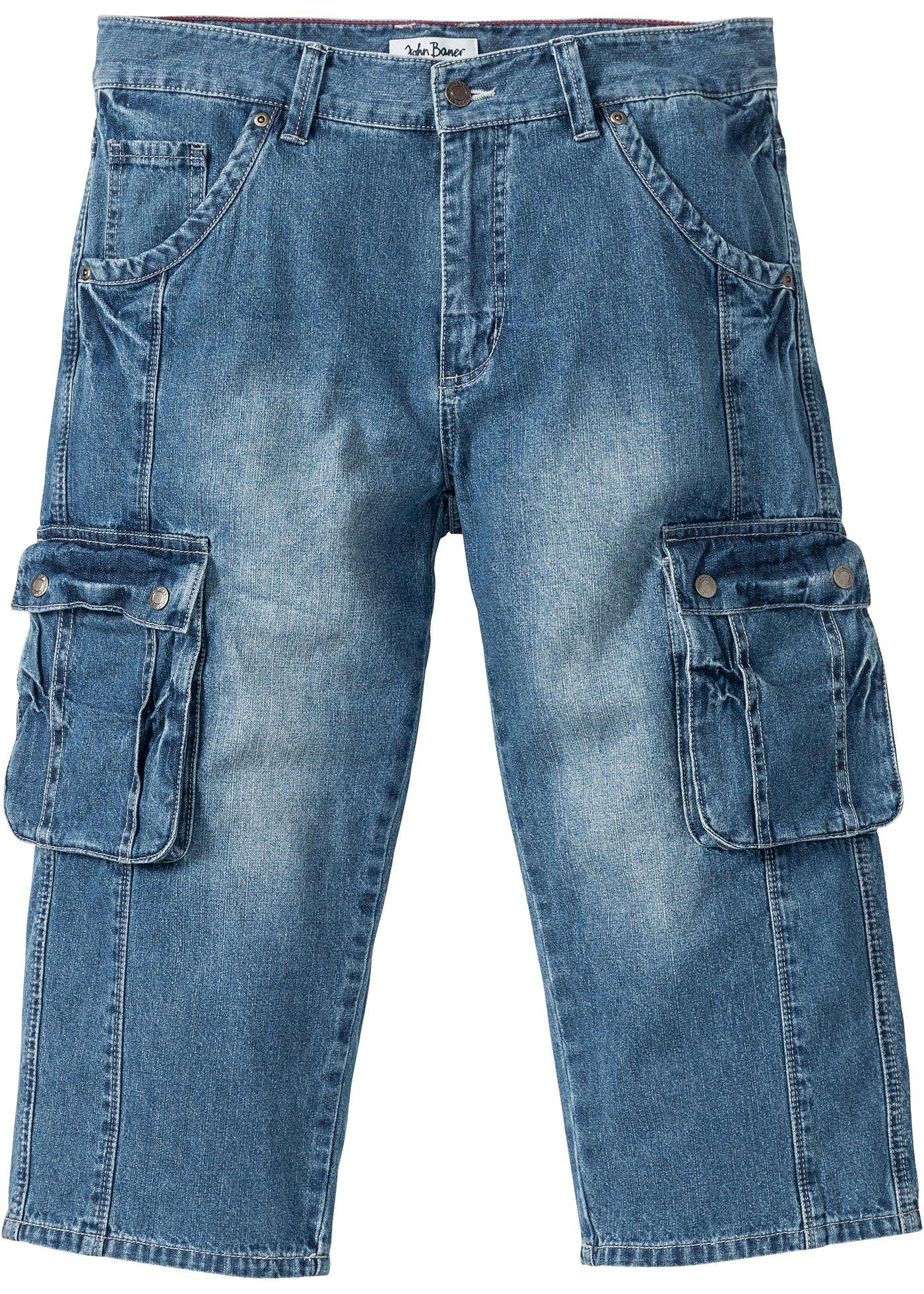 Jean 3/4 avec poches cargo Regular Fit