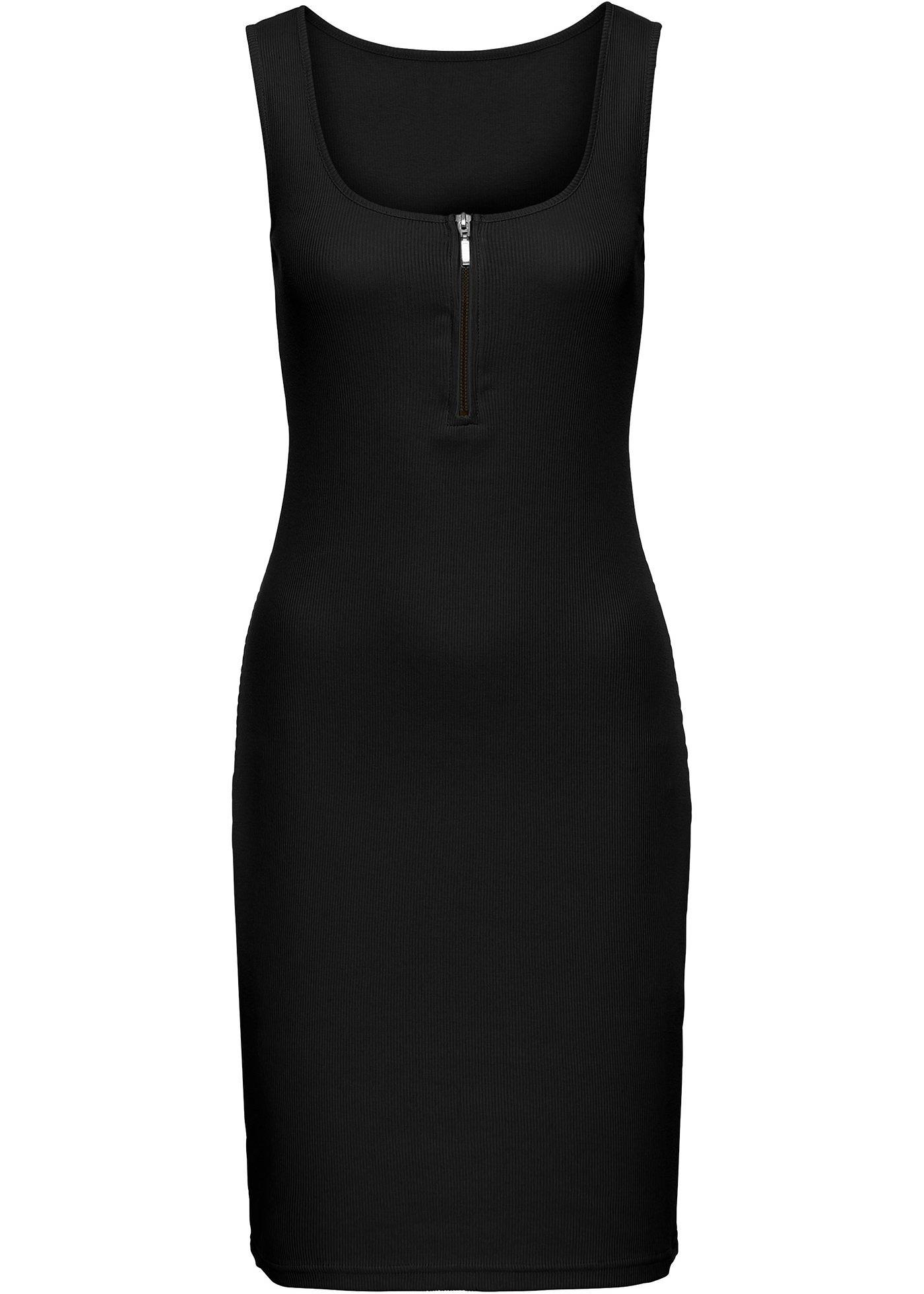 Robe côtelée avec zip