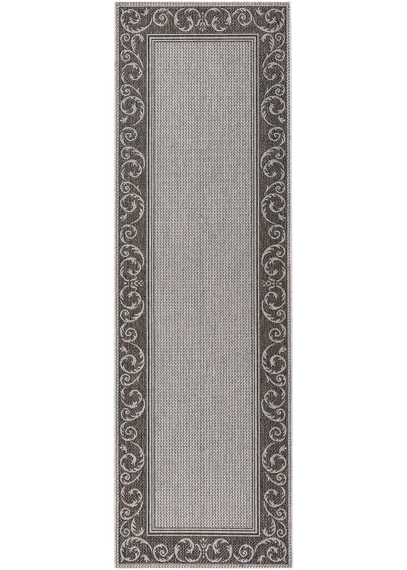 Tapis de passage intérieur et extérieur avec bordure sarments
