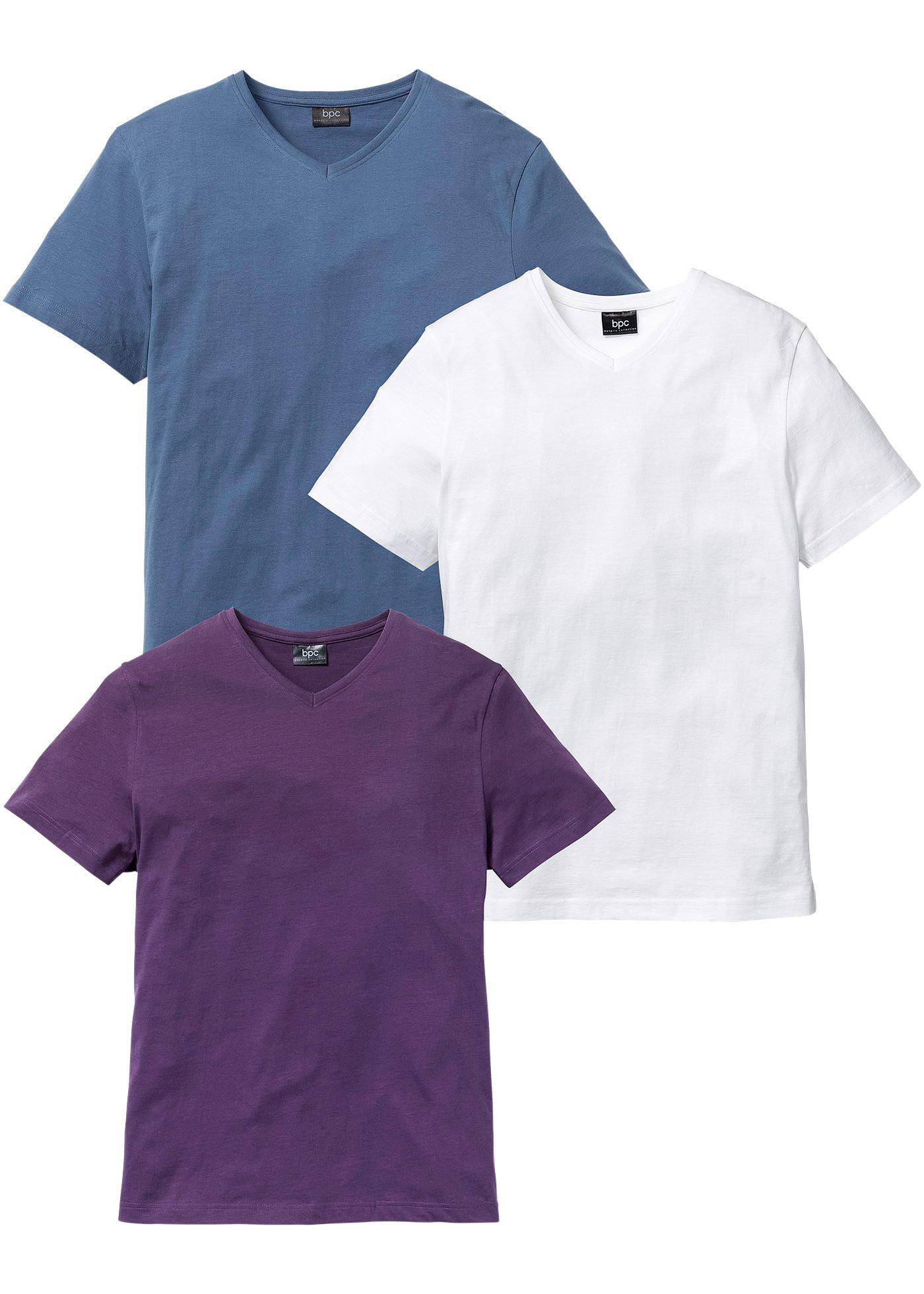 Lot de 3 T-shirts col en V
