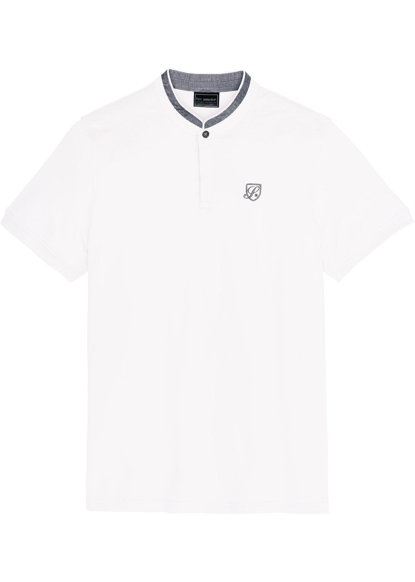 T-shirt en piqué avec col montant