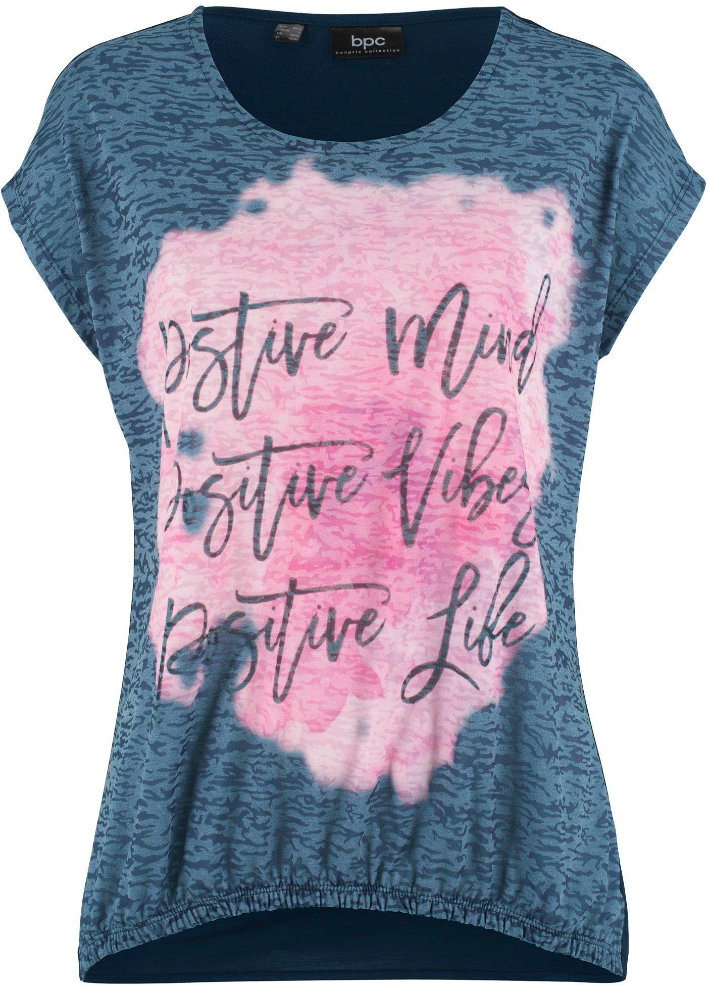 T-shirt fil flammé à imprimé