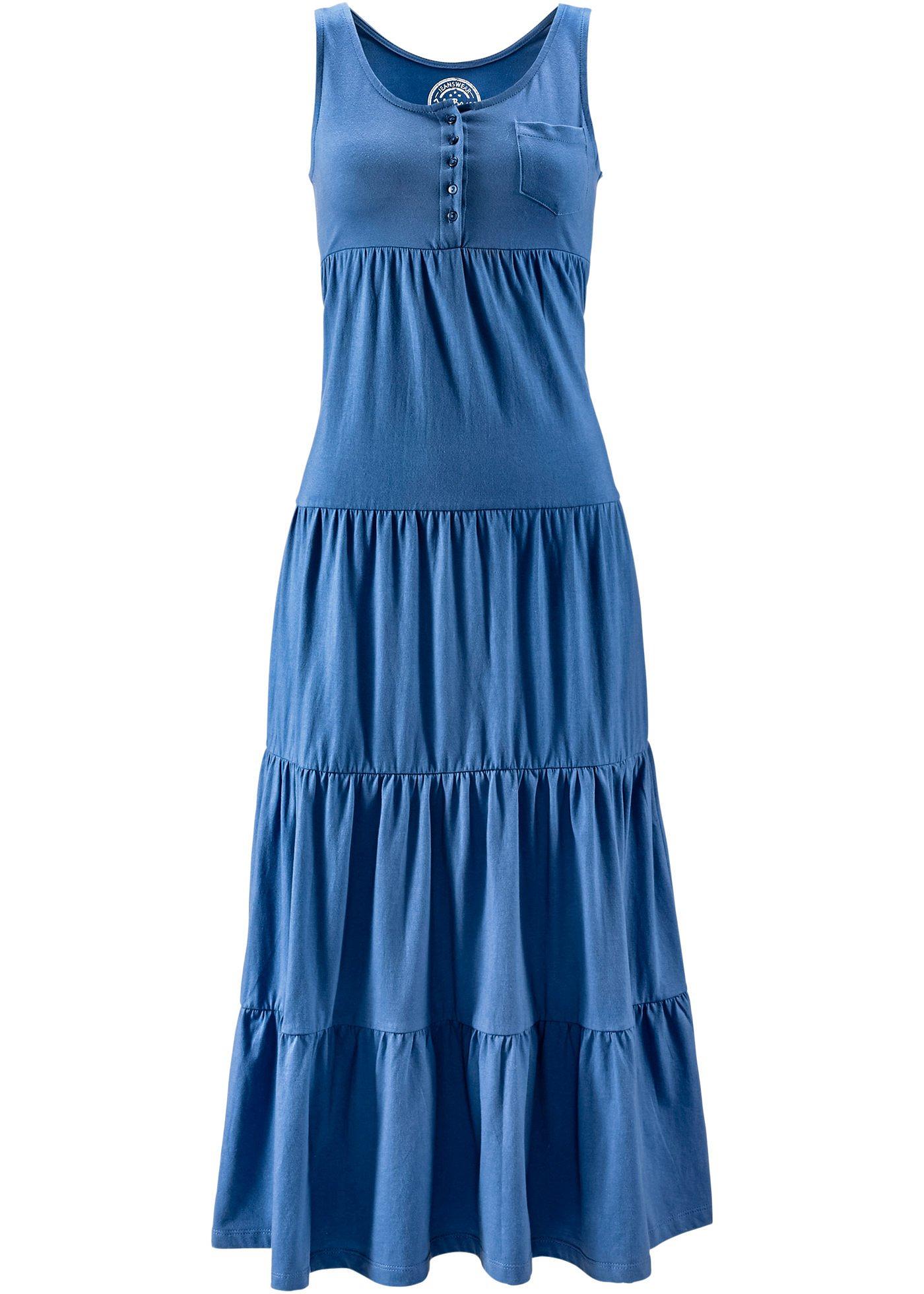 Robe longue en jersey coton