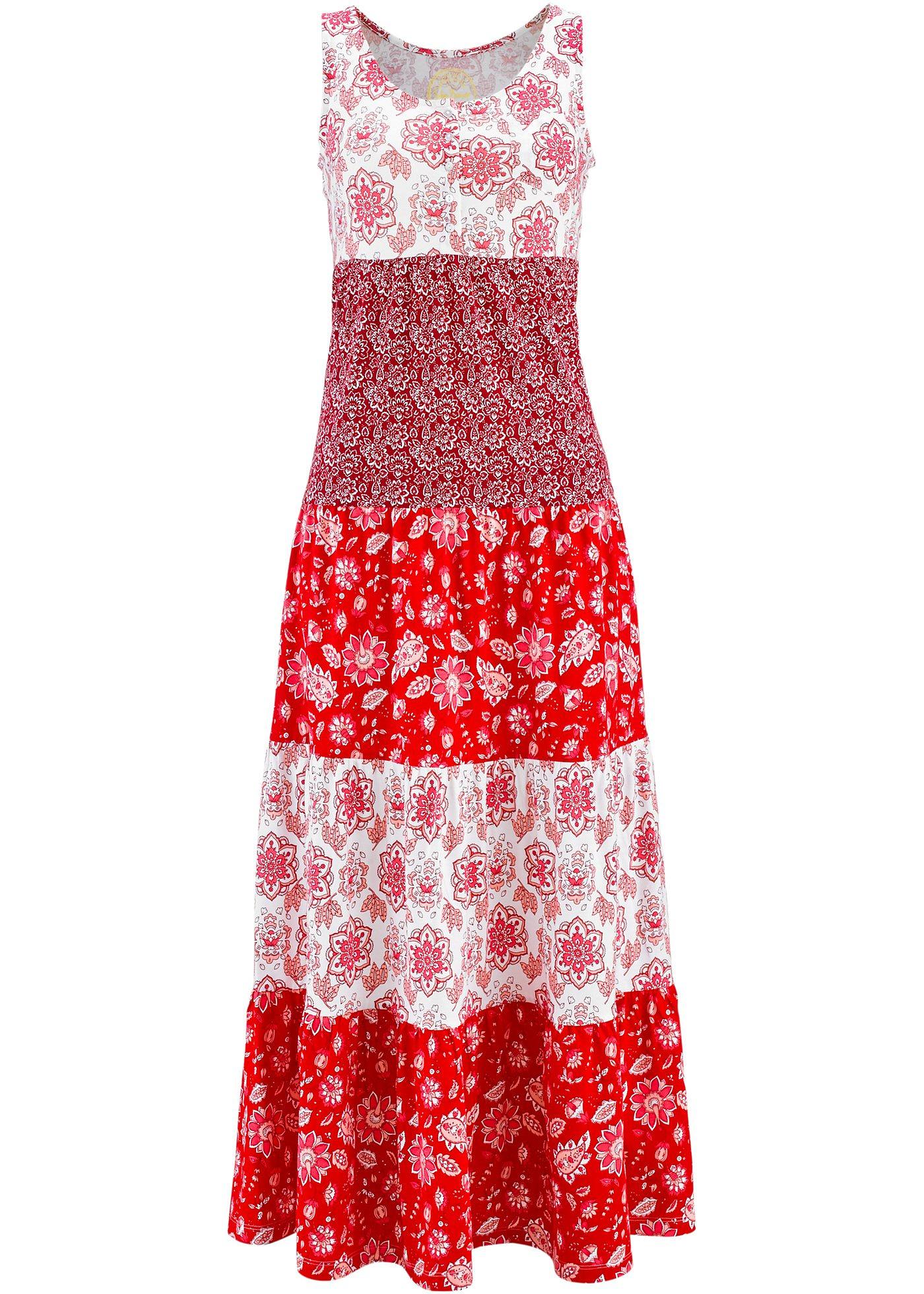 Robe longue en jersey coton