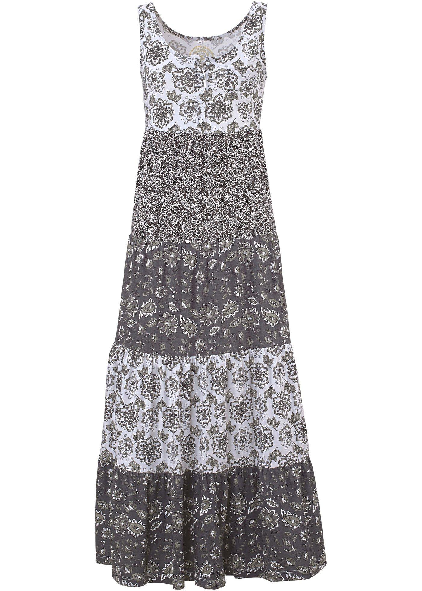 Robe longue en jersey coton