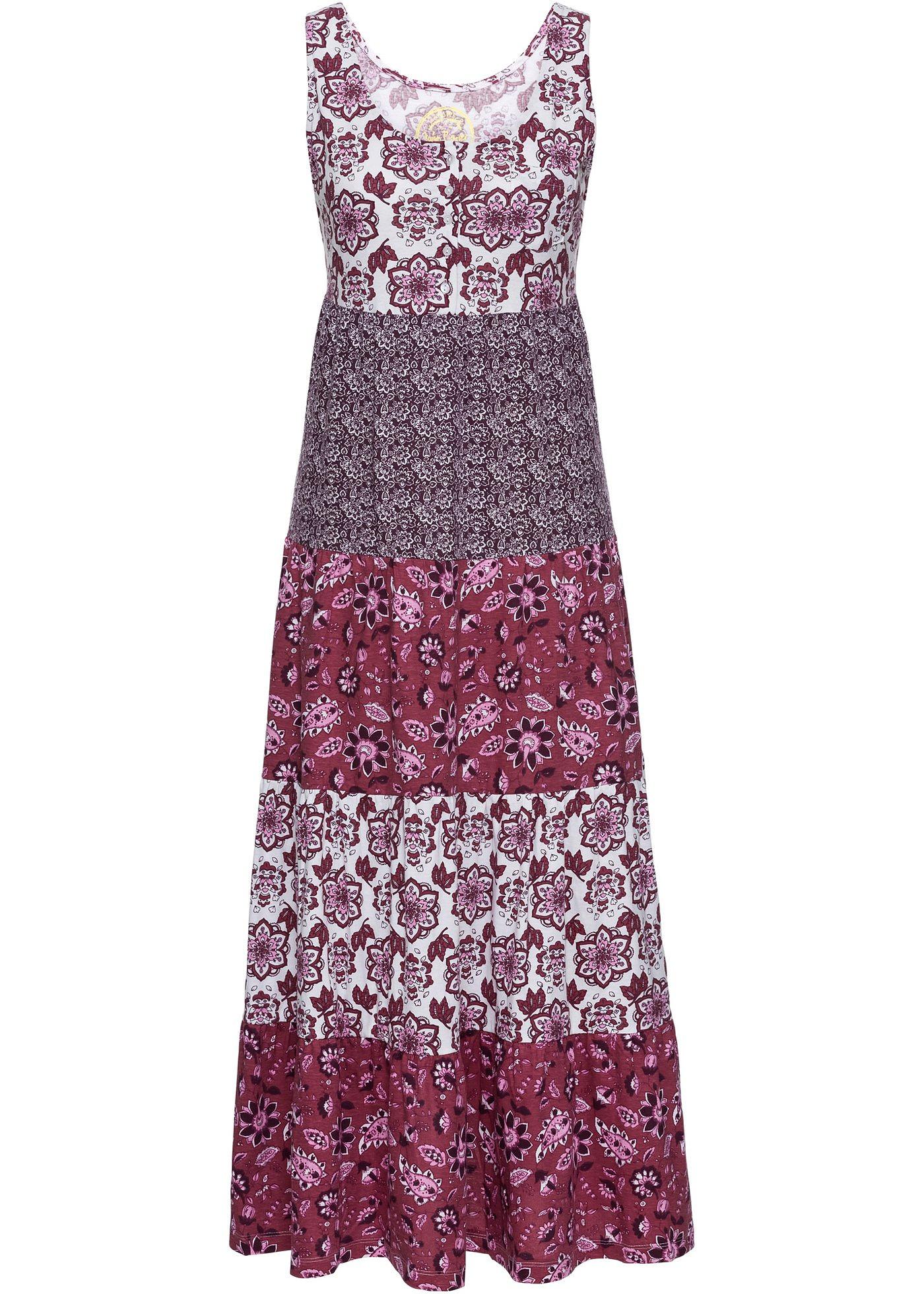 Robe longue en jersey coton