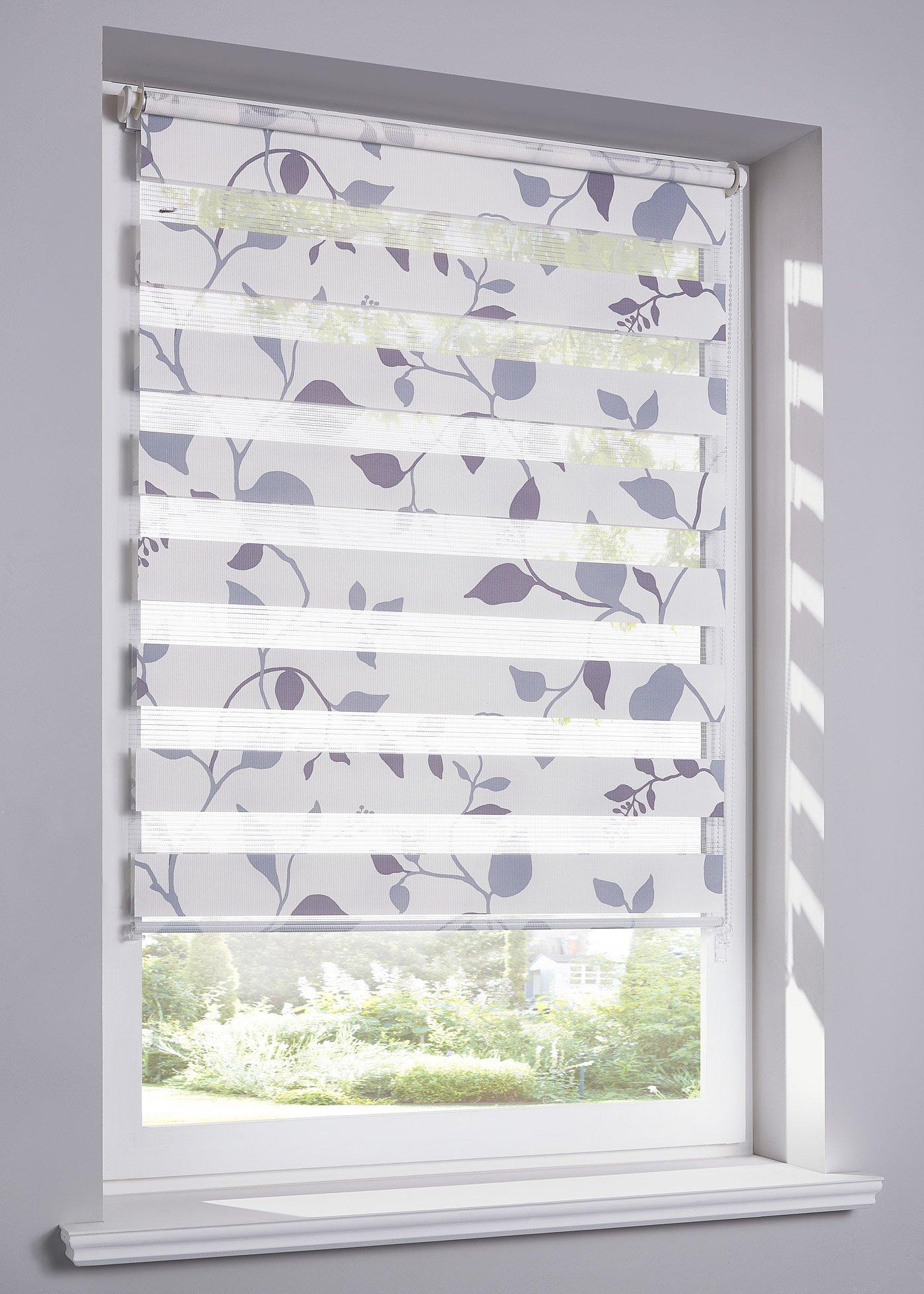 Store enrouleur double motif sarment