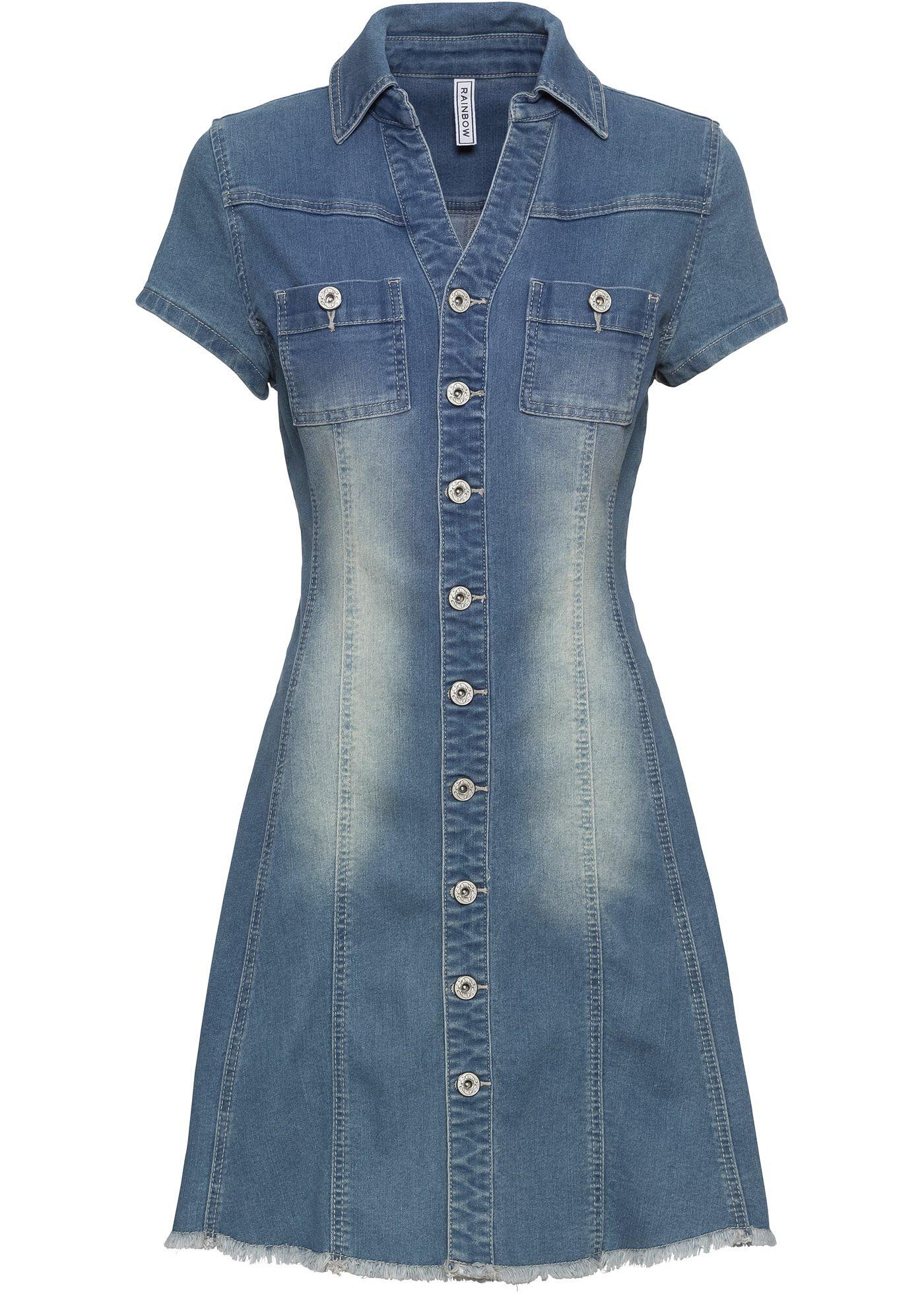 Robe en jean boutonnée