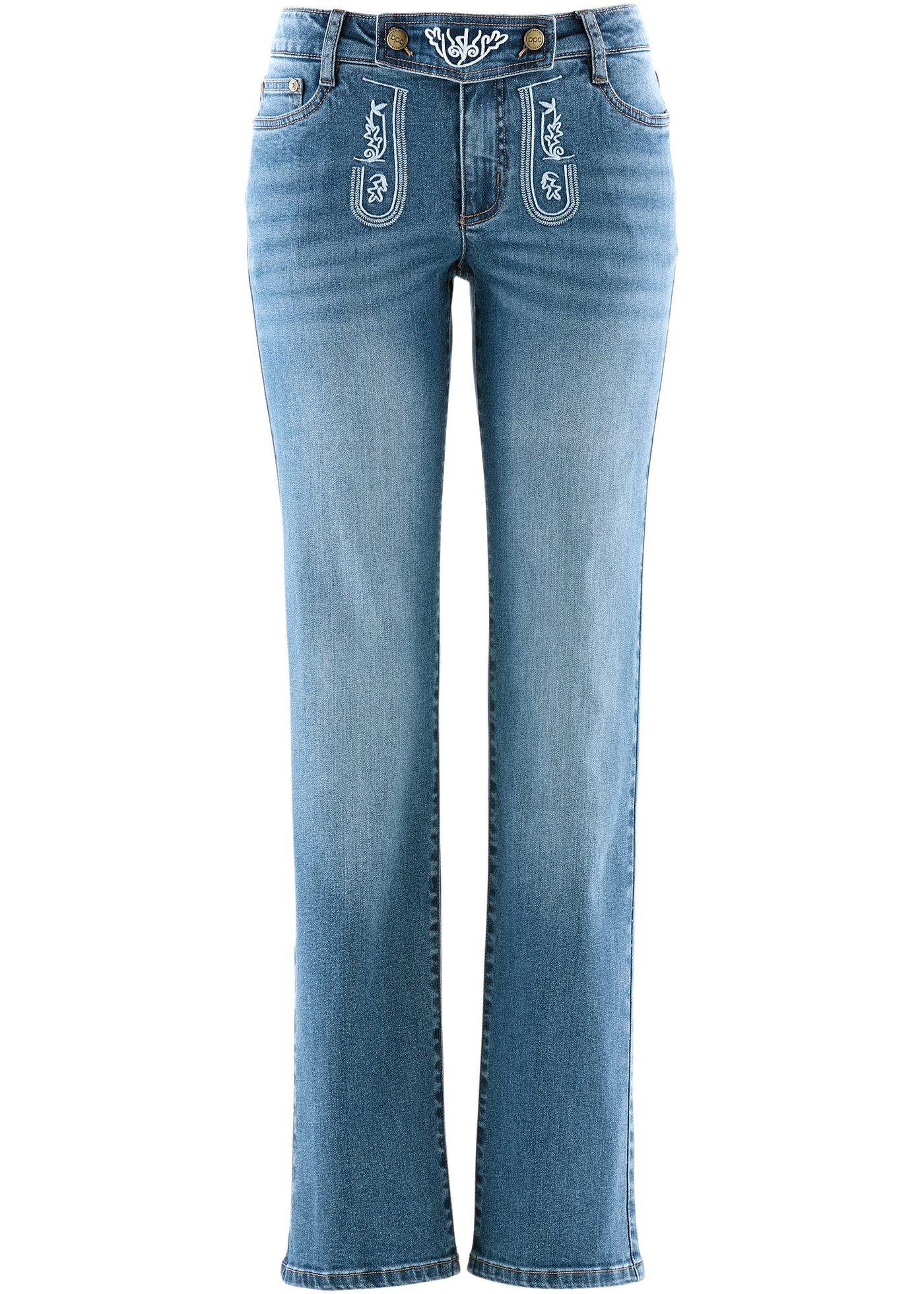 Jean bavarois brodé, jambes droites