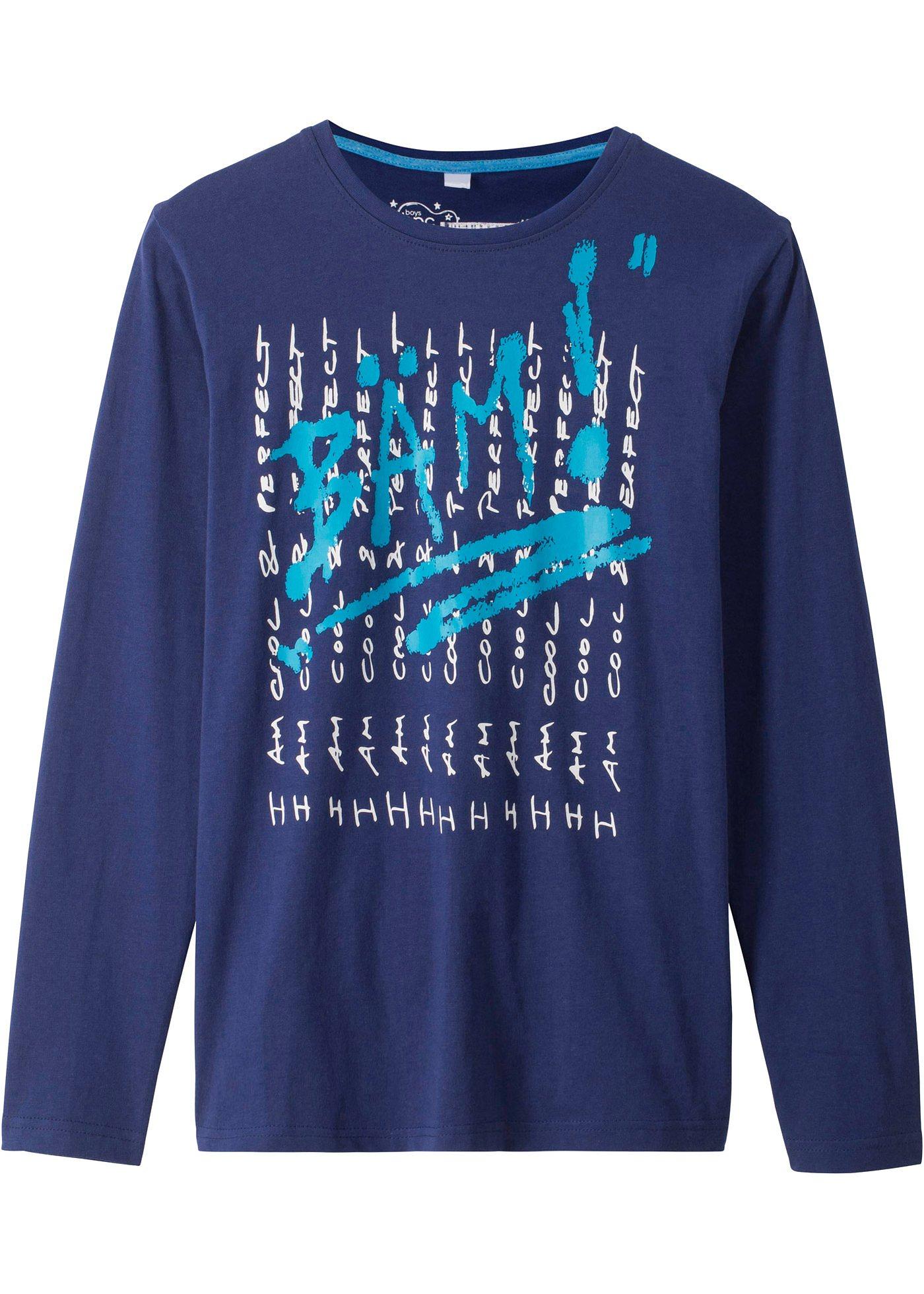 T-shirt garçon manches longues à imprimé cool