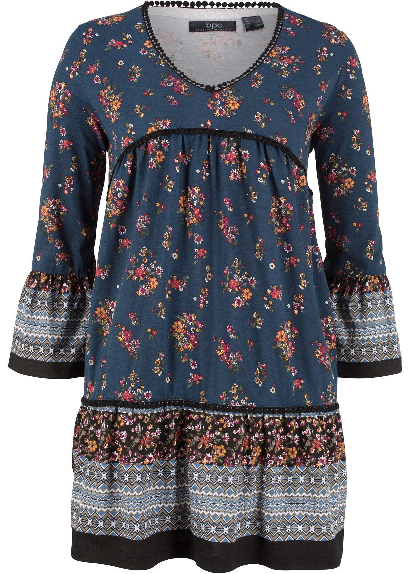 Tunique imprimée multi-motifs