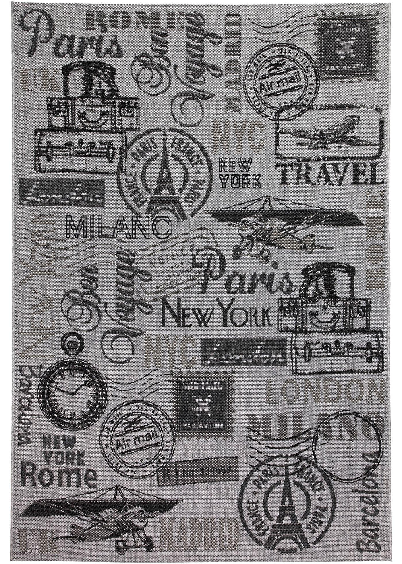 Tapis motif nostalgique, intérieur et extérieur