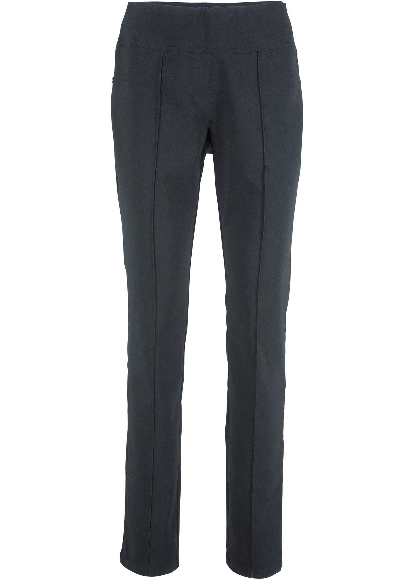 Pantalon extensible en bengaline avec taille confortable, Straight