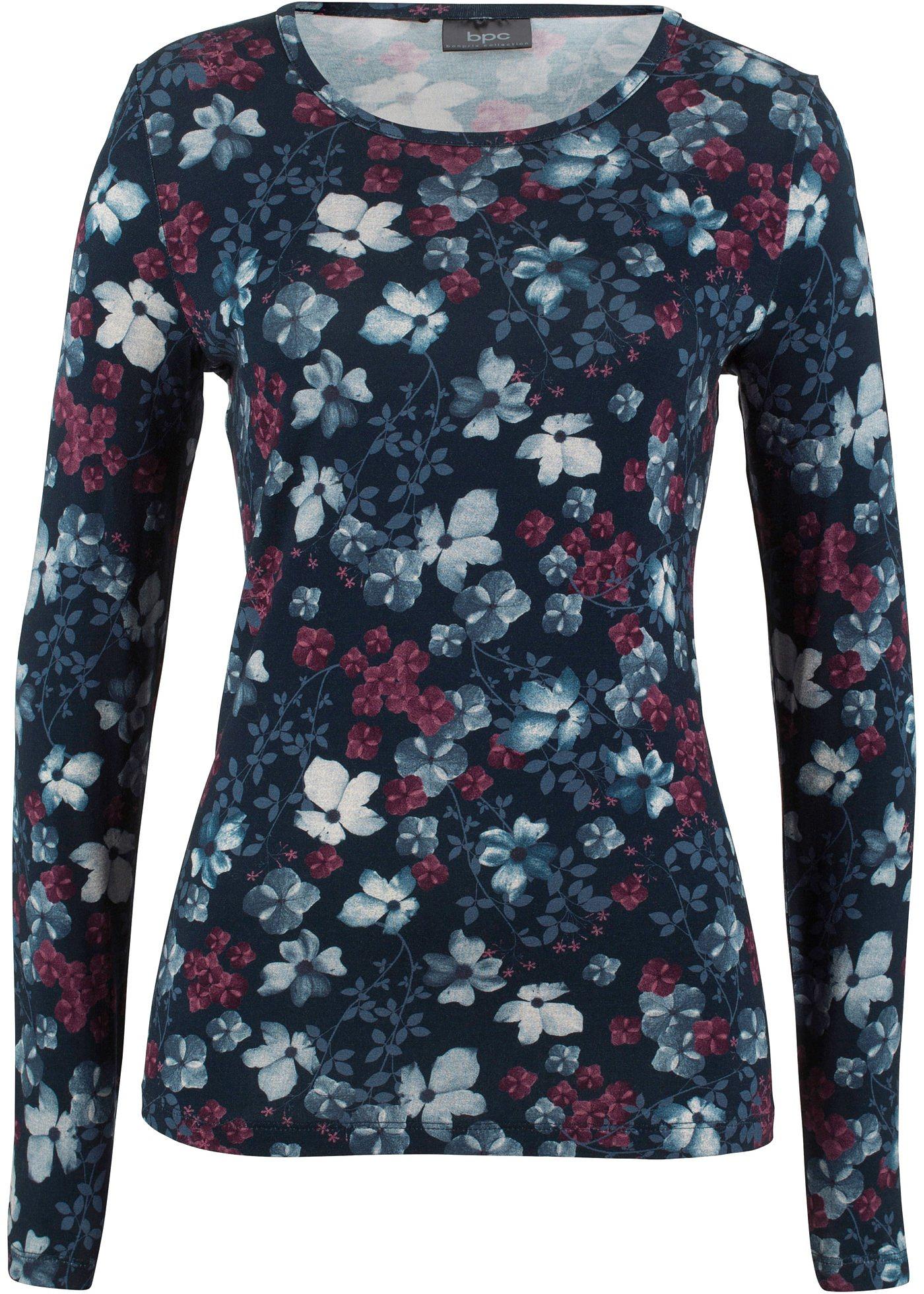 T-shirt manches longues à imprimé floral