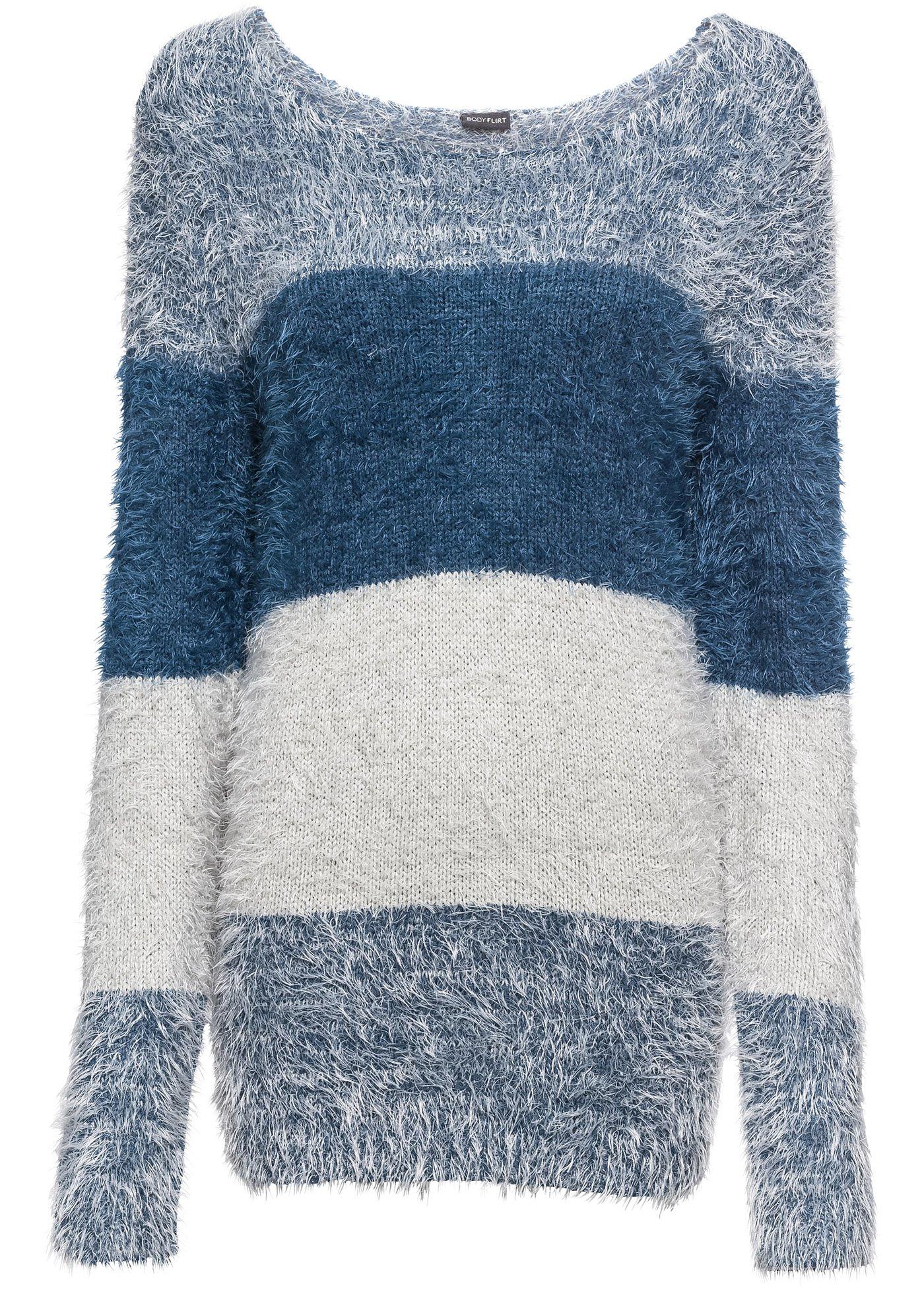 Pull duveteux à rayures