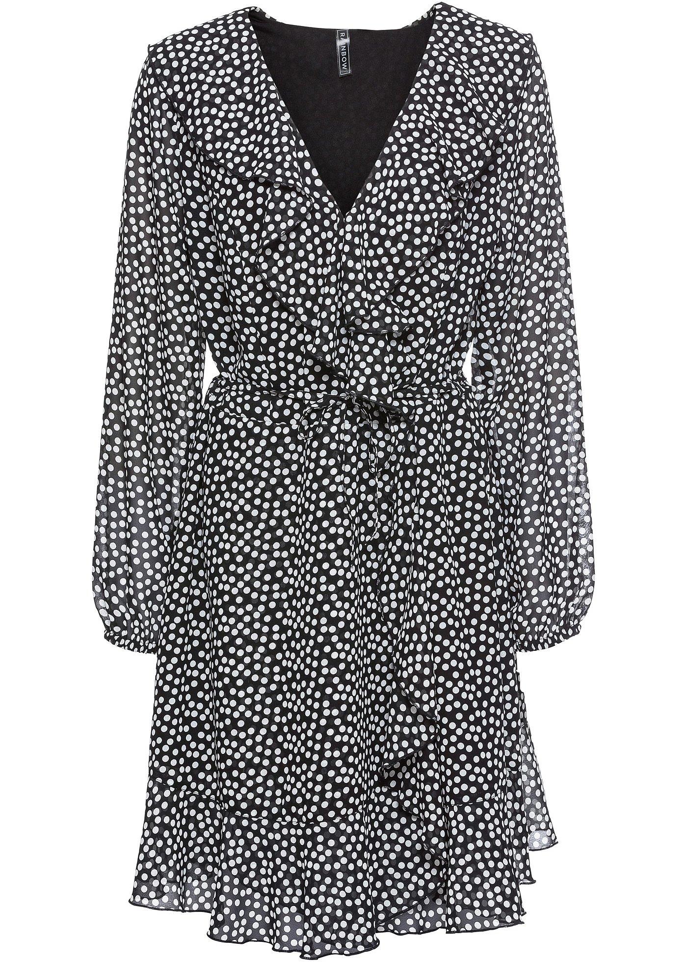 Robe style portefeuille à volants