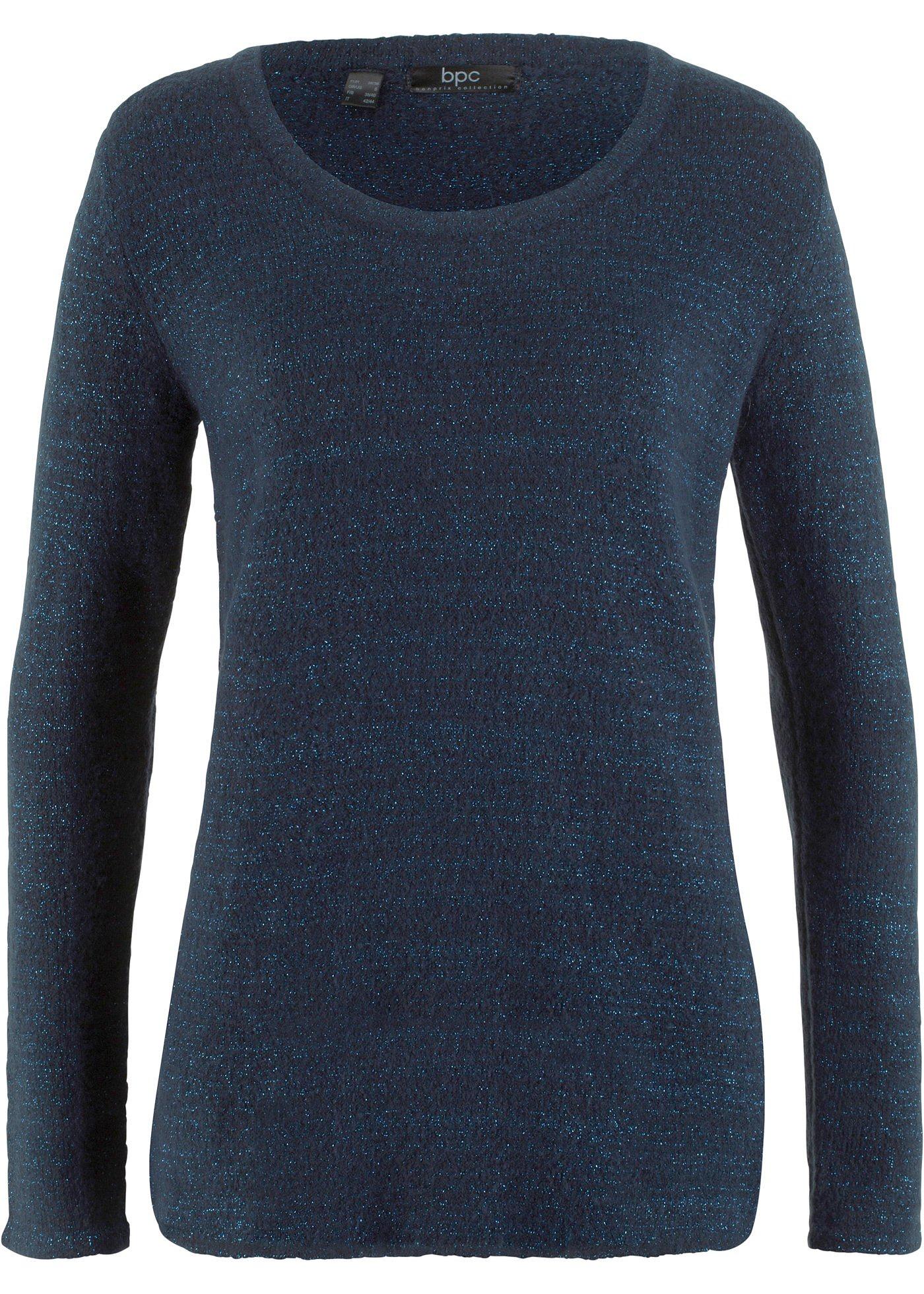 Pull à manches longues avec fil Lurex