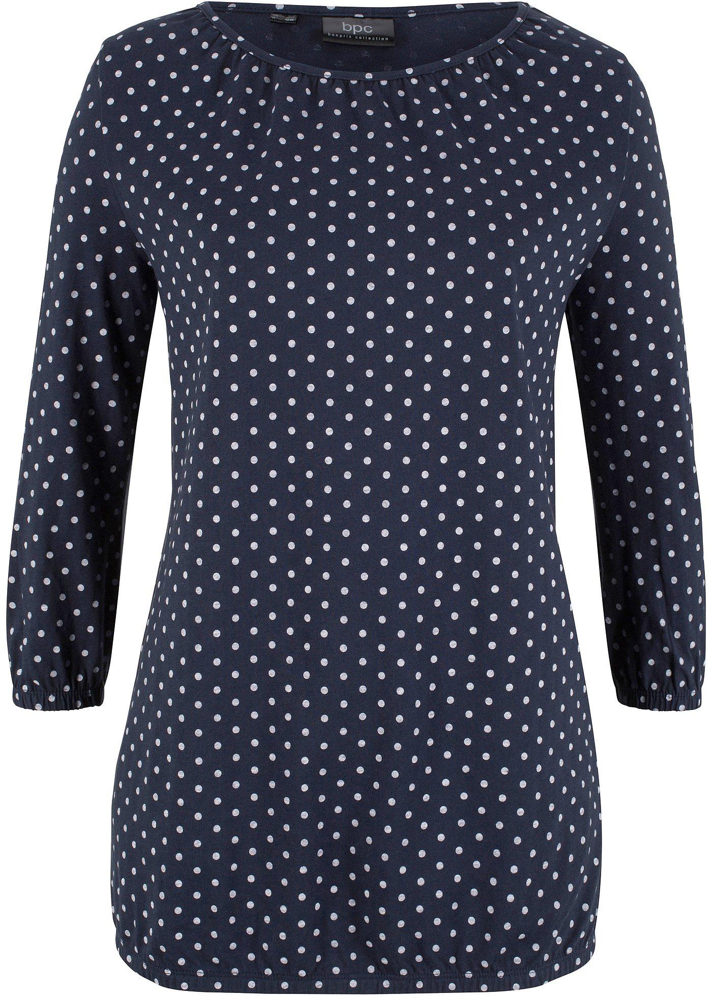 T-shirt encolure bateau à manches 3/4