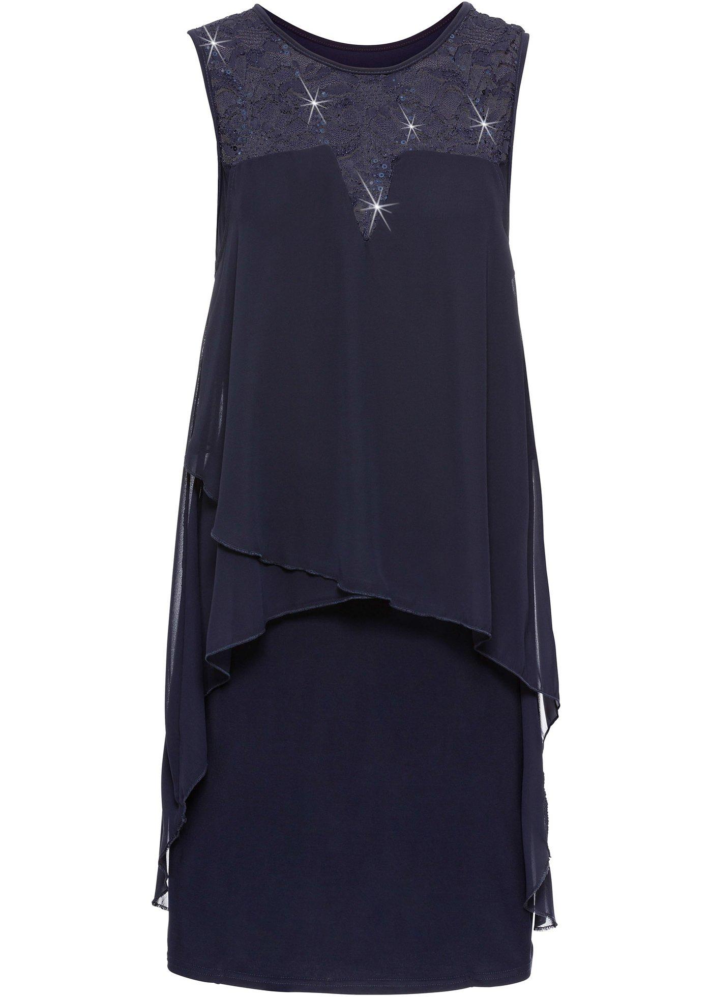 Robe en jersey et chiffon