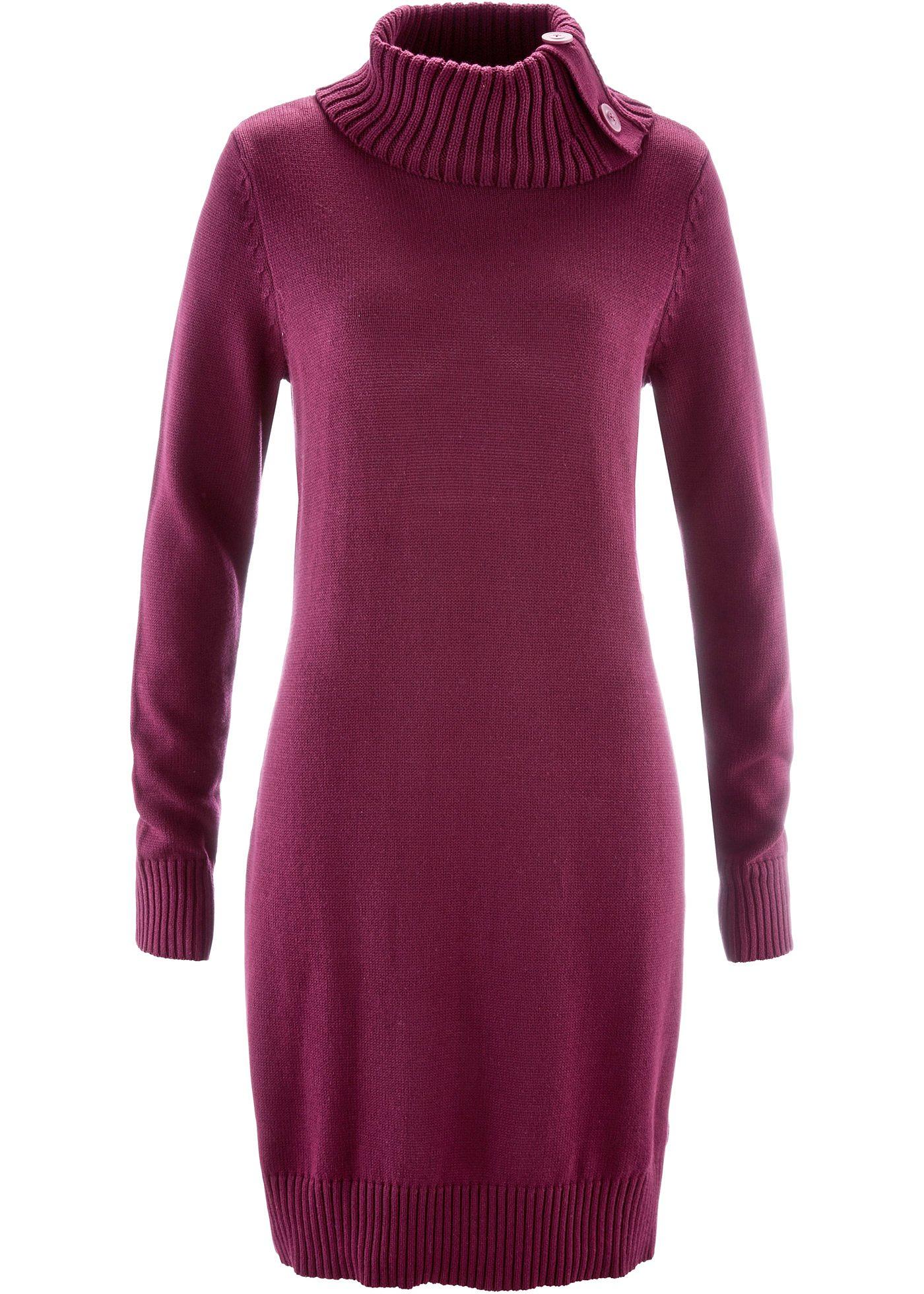 Pull long à col montant