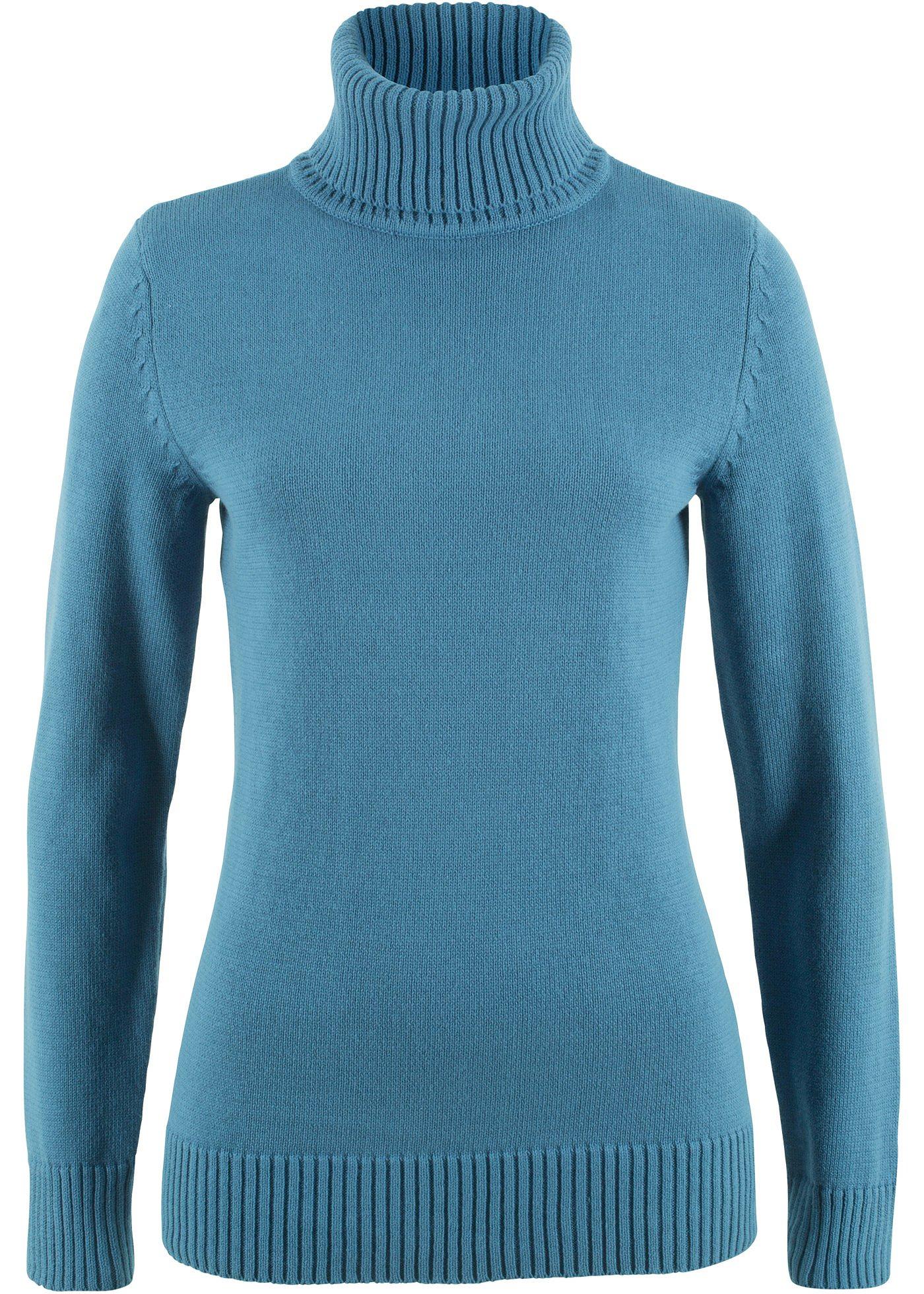 Pull coton à col roulé