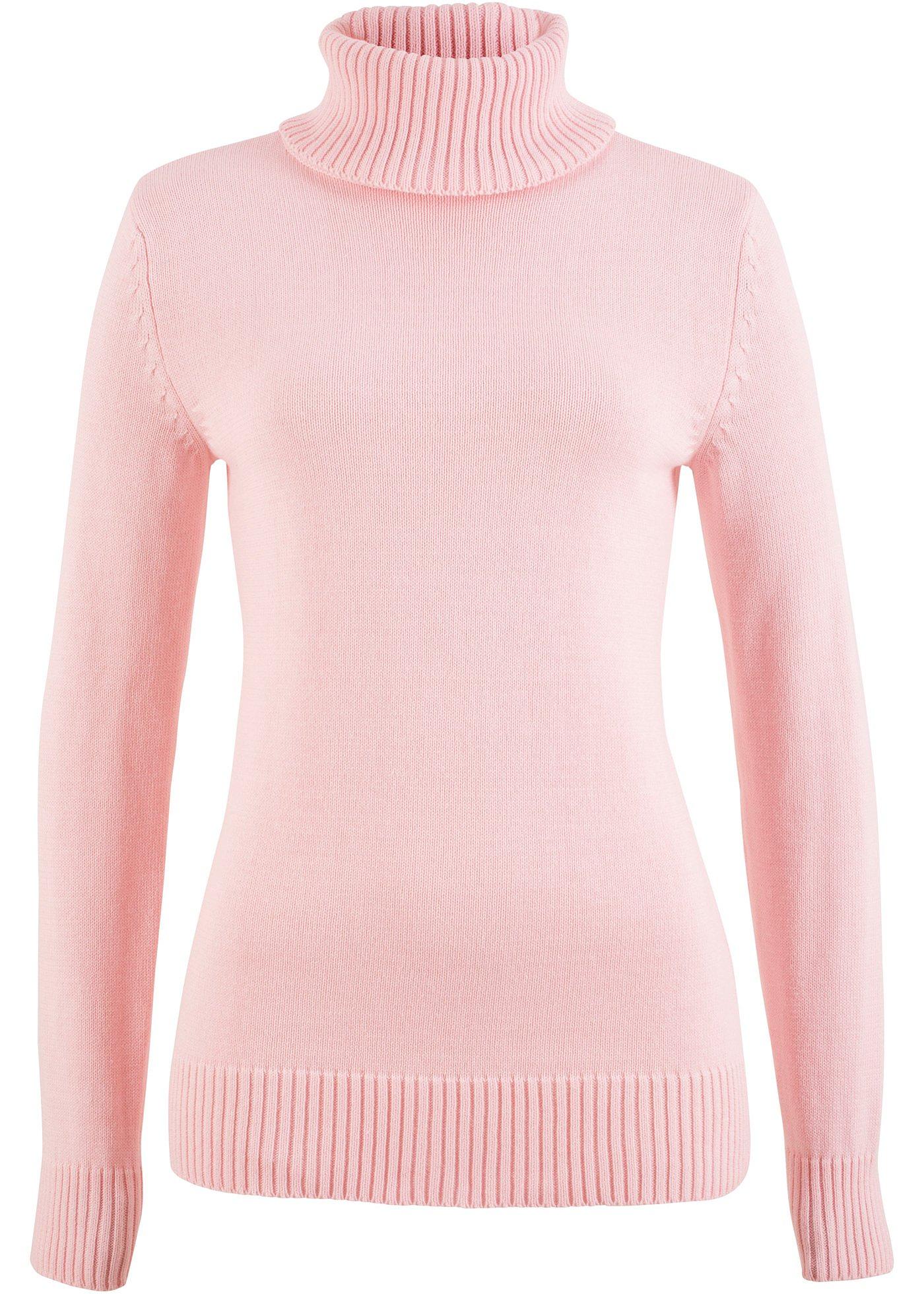 Pull coton à col roulé