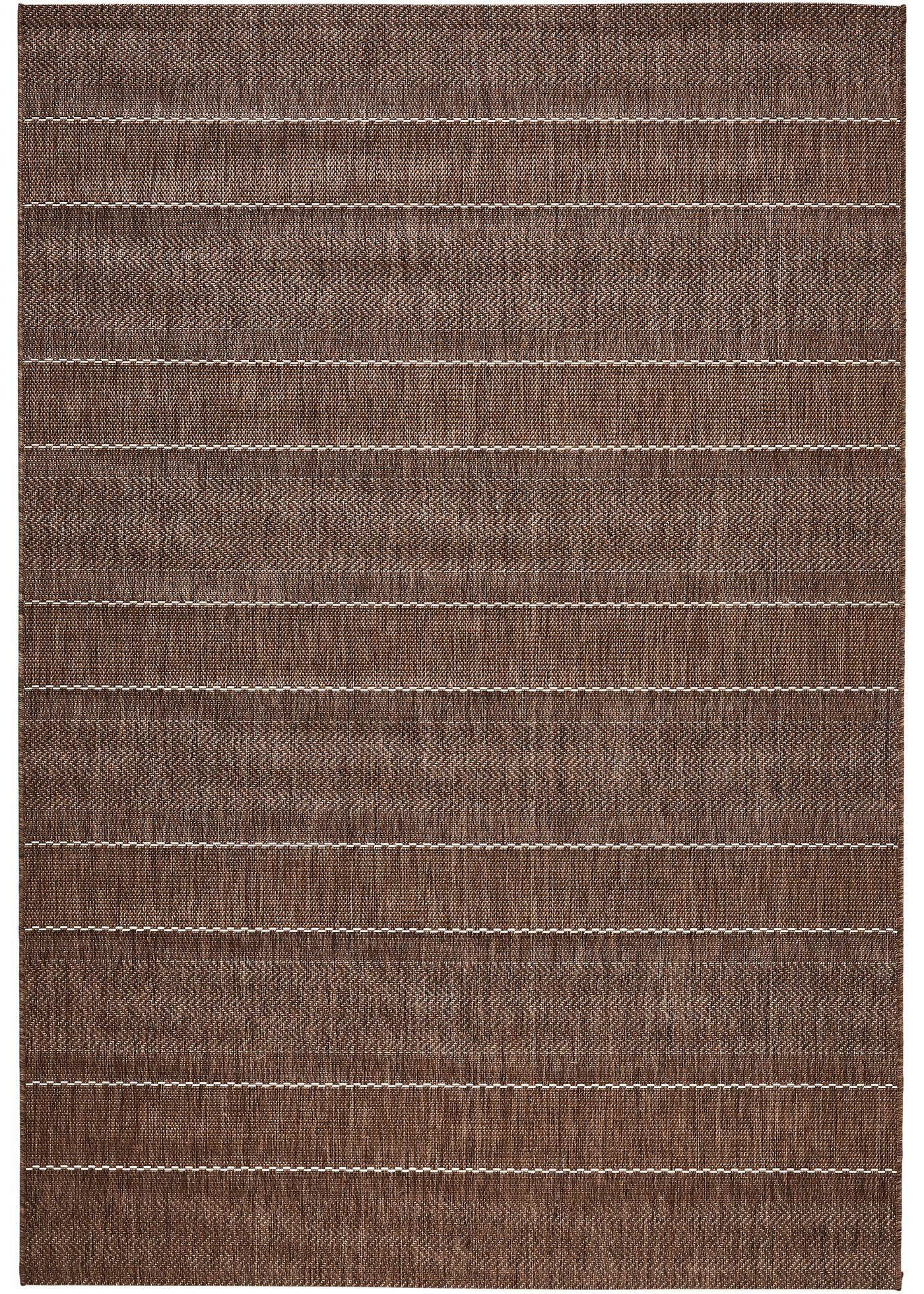 Tapis intérieur et extérieur à rayures discrètes