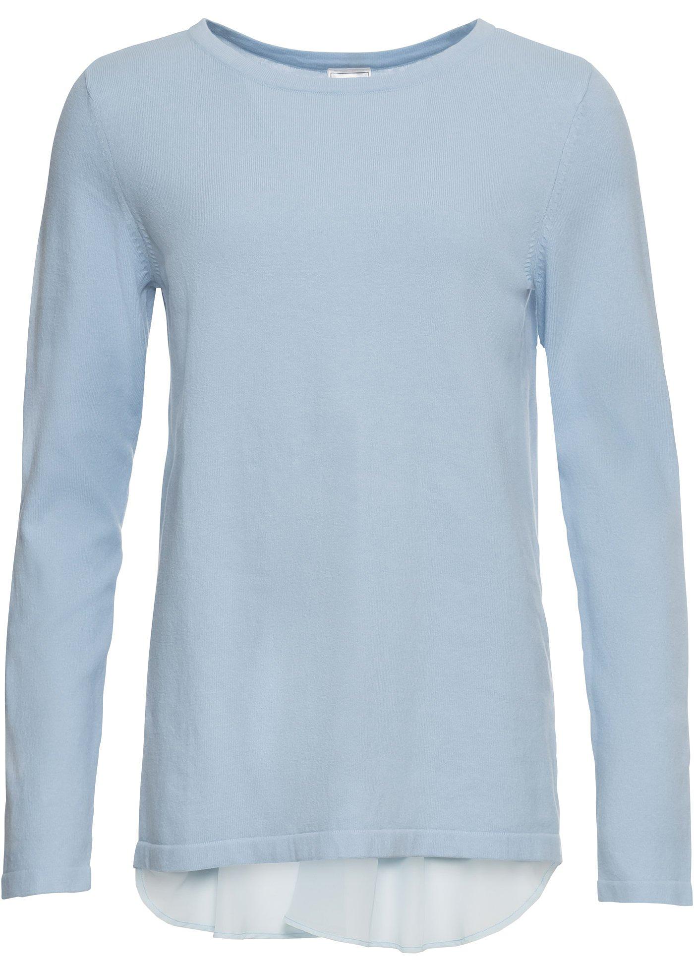 Pull à empiècement chemisier