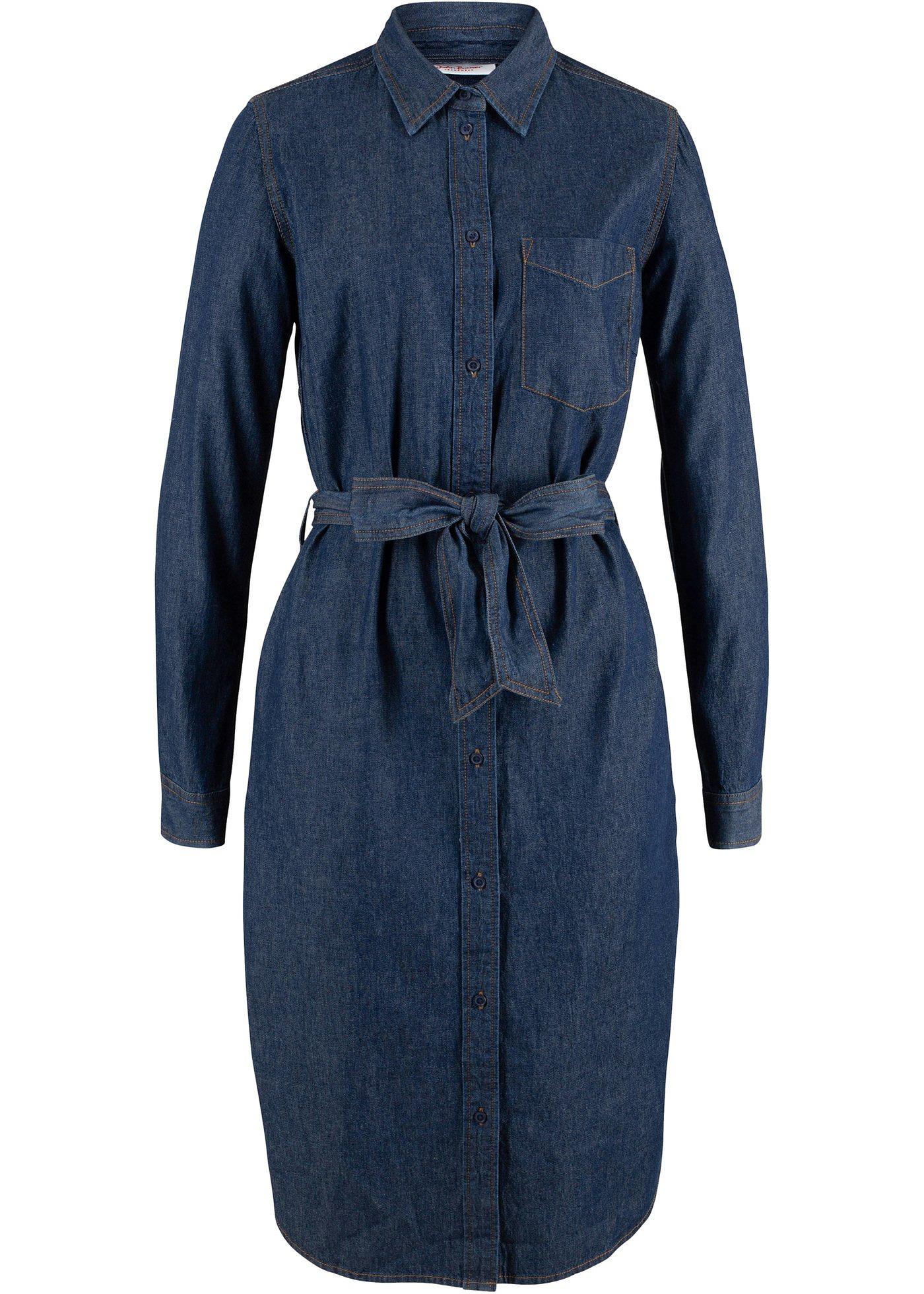 Robe en jean avec ceinture