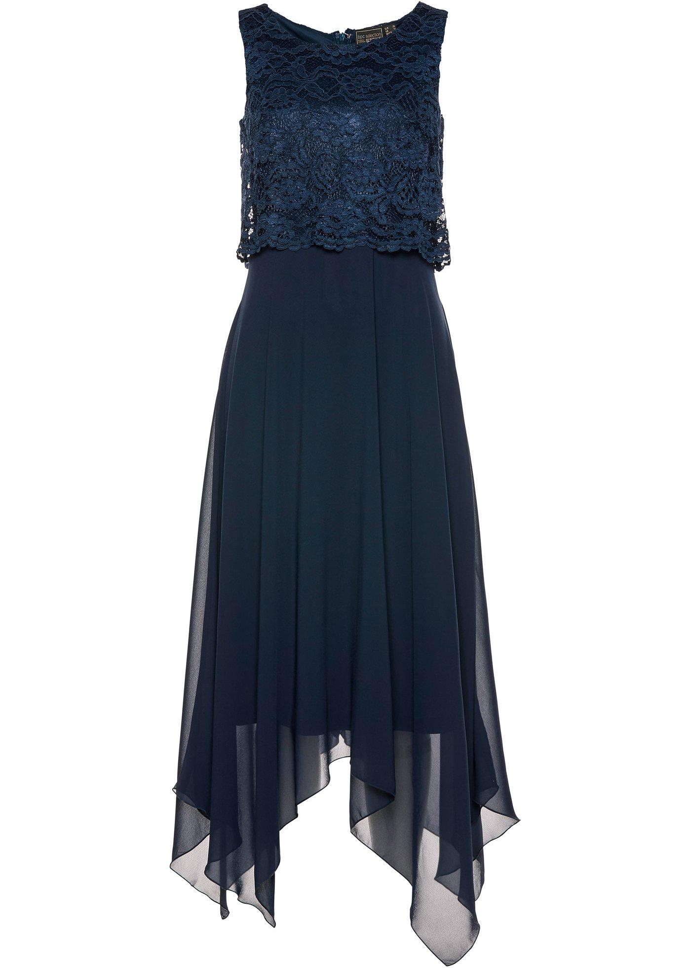 Robe en chiffon avec dentelle Premium