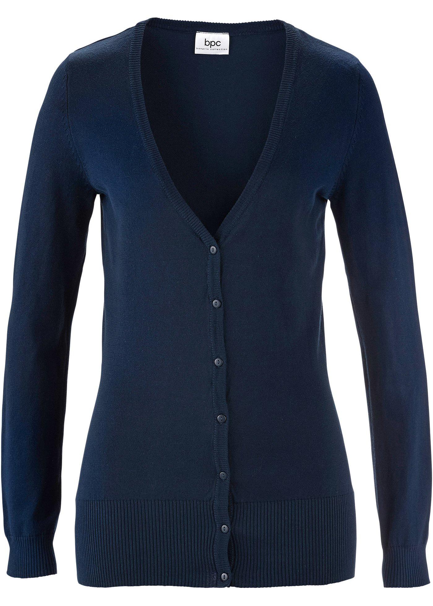 Image de Gilet basique en maille fine avec patte de boutonnage