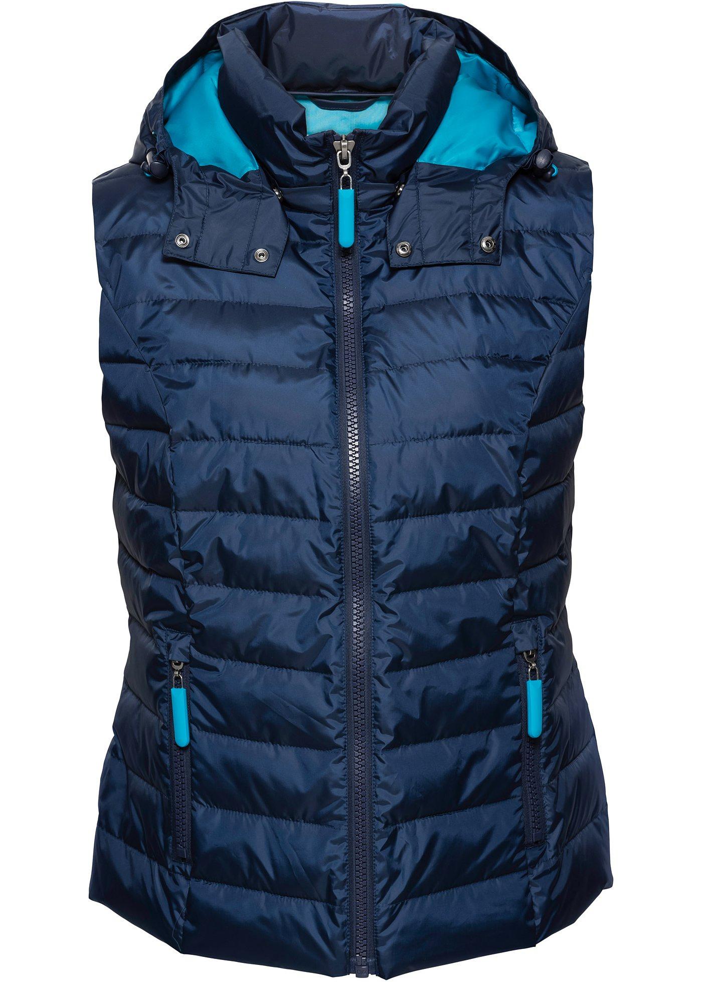 Veste matelassée sans manches avec capuche