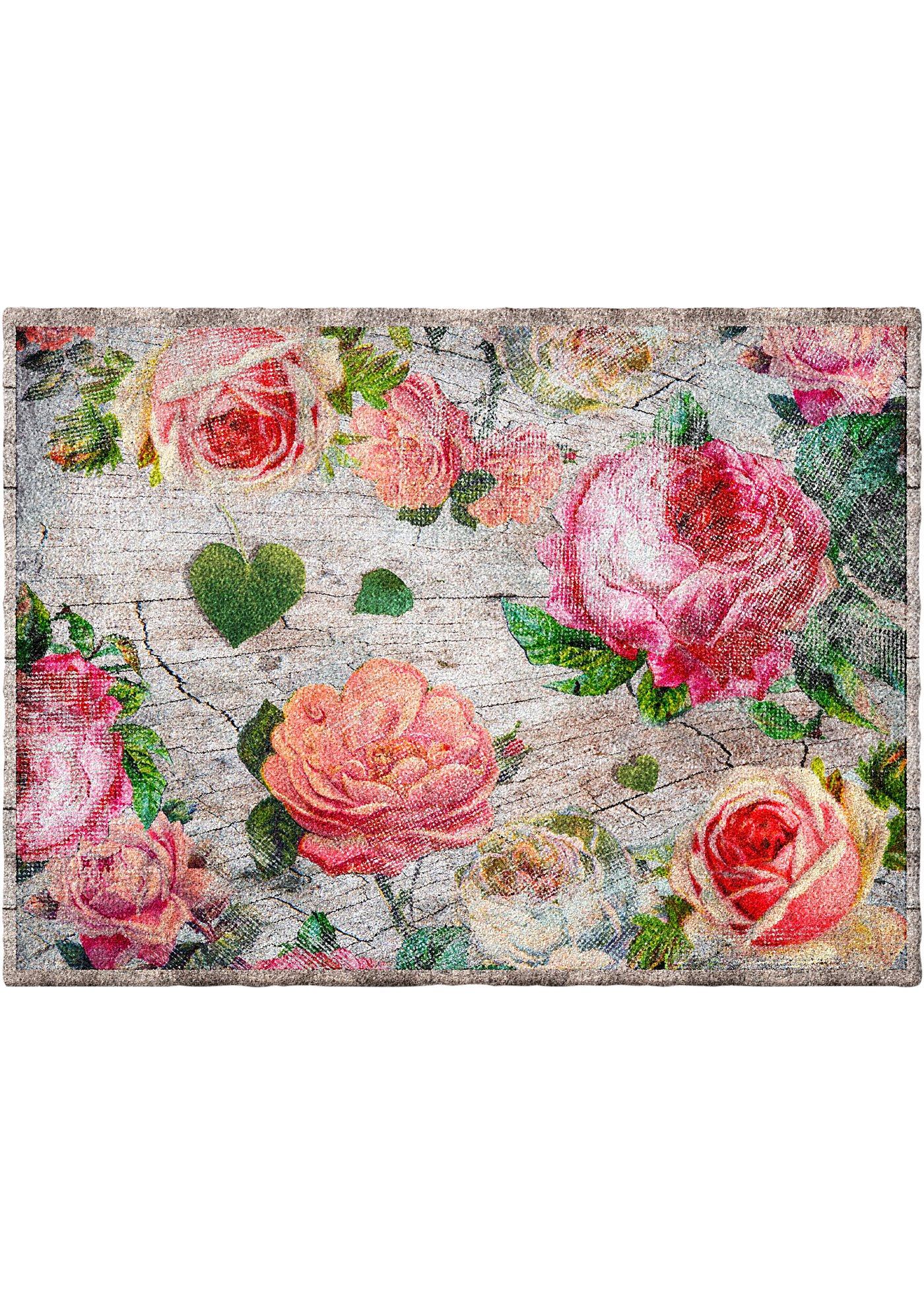Tapis de protection motif roses