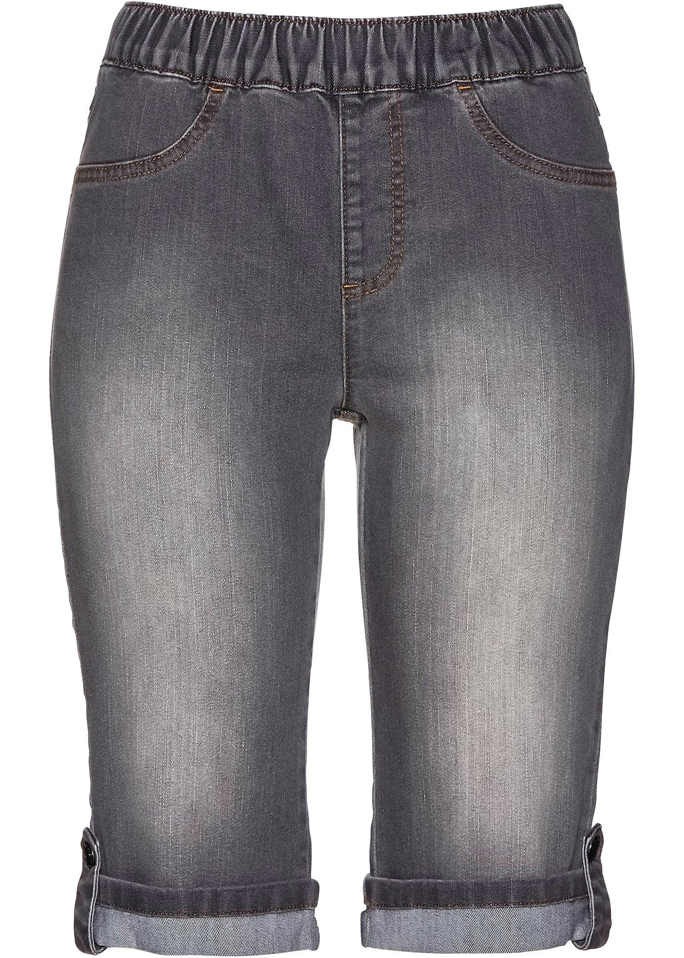 Bermuda en jean avec tour de taille élastiqué