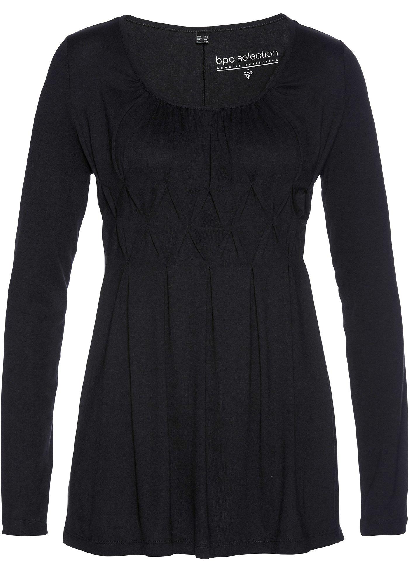 T-shirt manches longues à plis