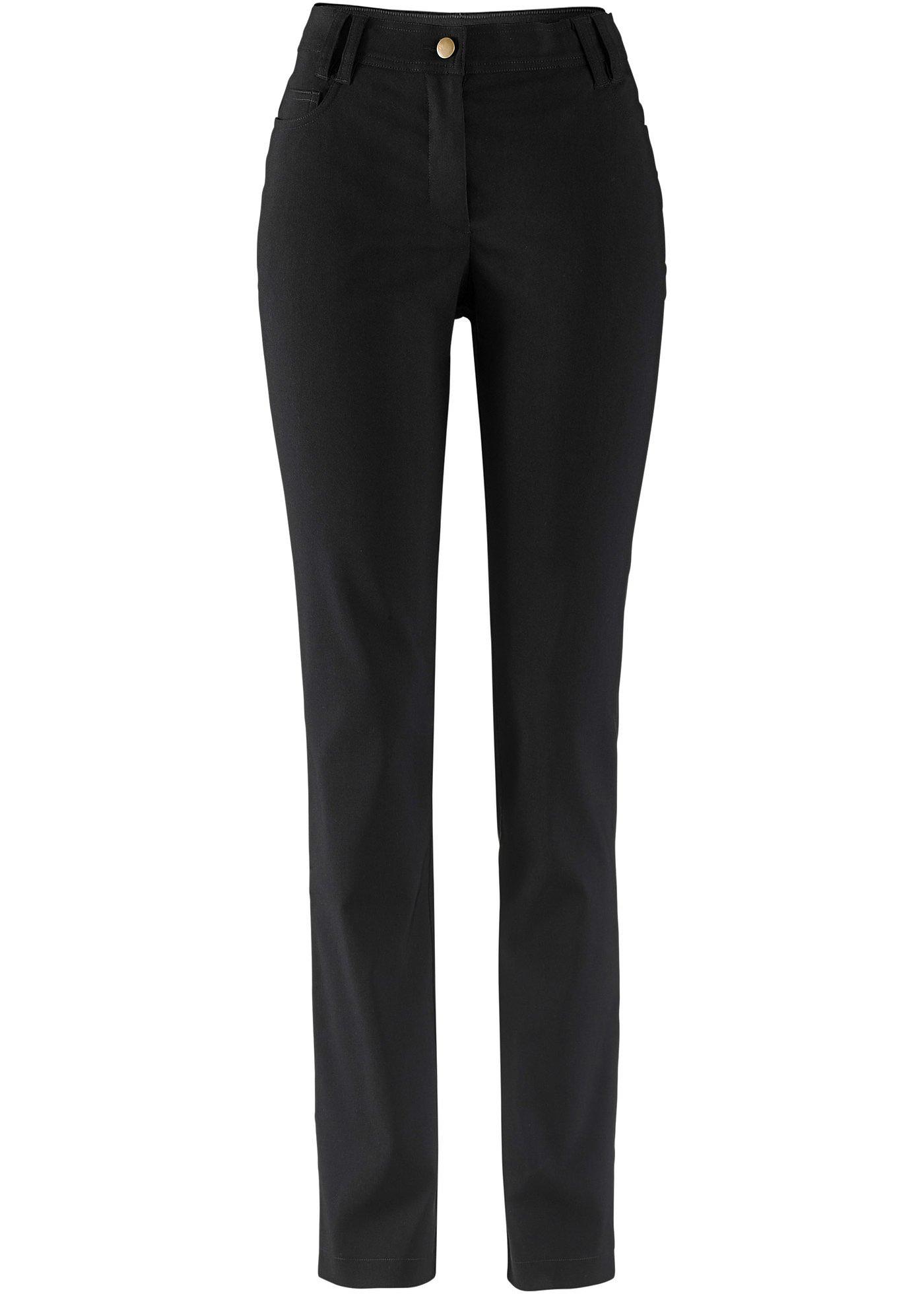 Pantalon extensible en bengaline avec taille confortable, Straight