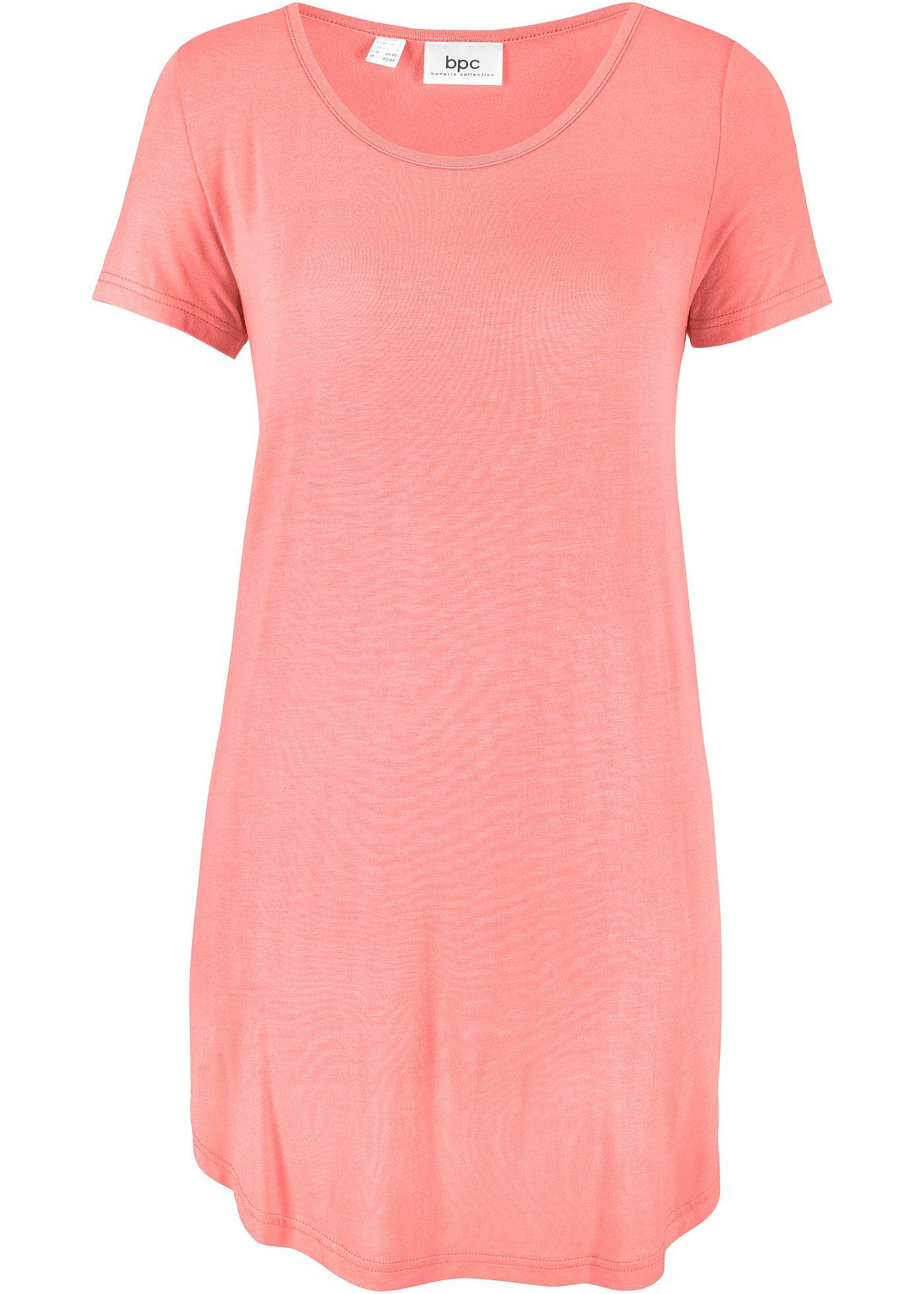 T-shirt long en viscose, manches courtes