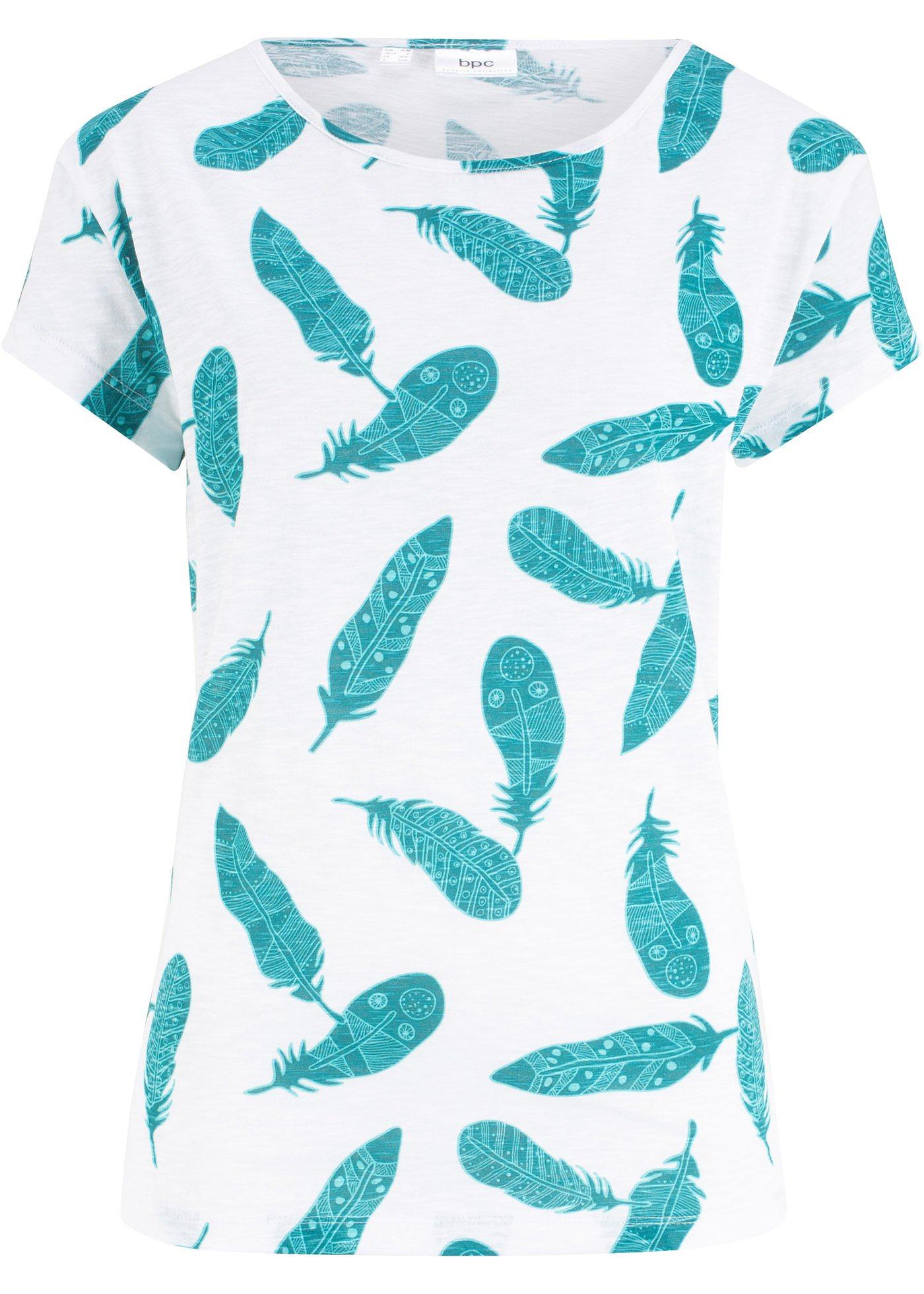 T-shirt à imprimé feuille