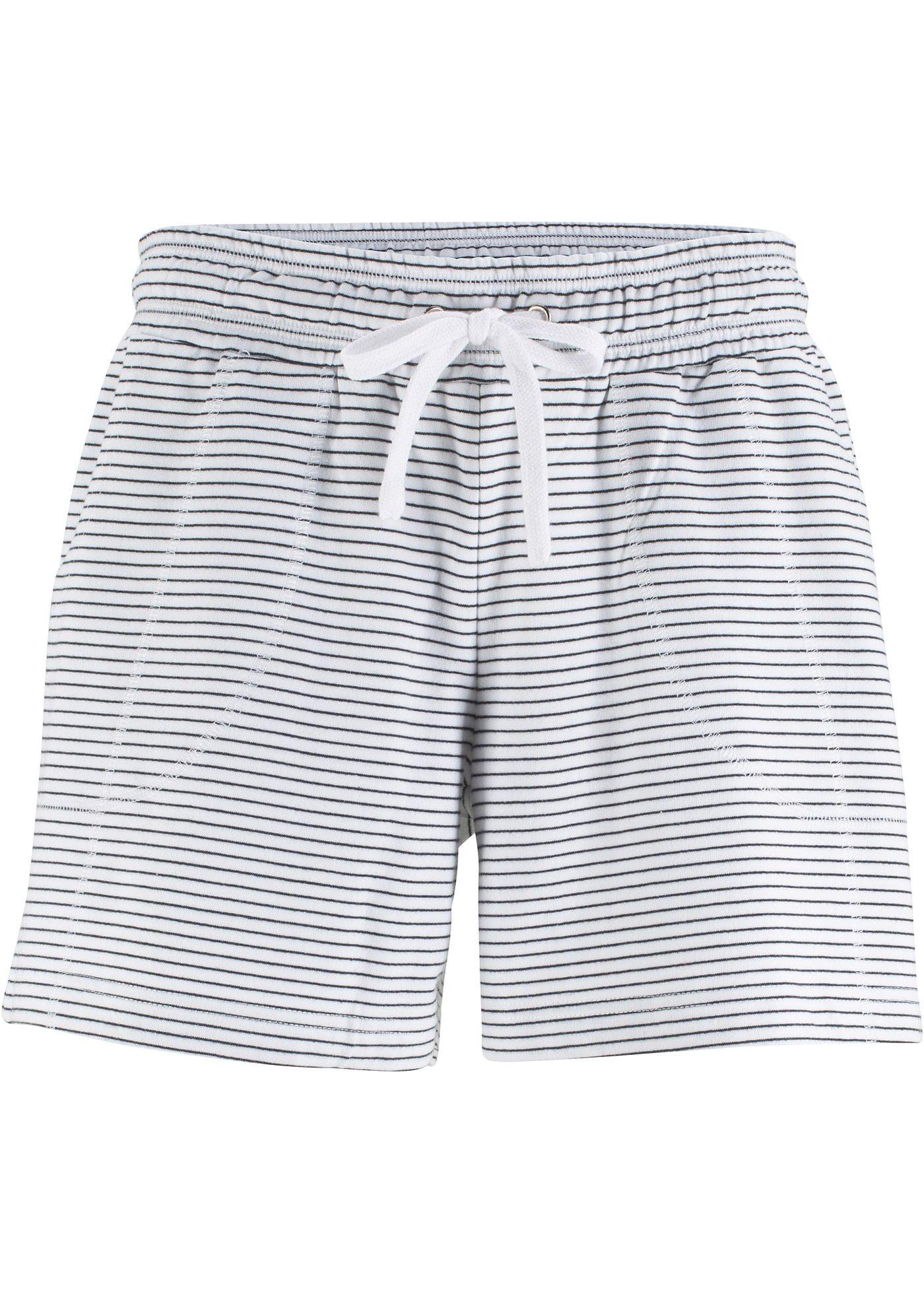 Short en sweat rayé