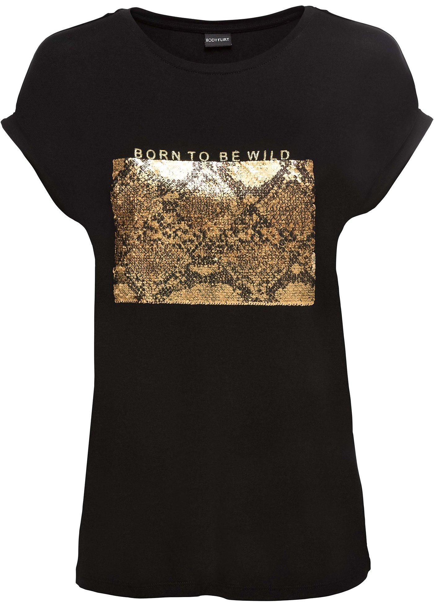 T-shirt avec paillettes réversibles