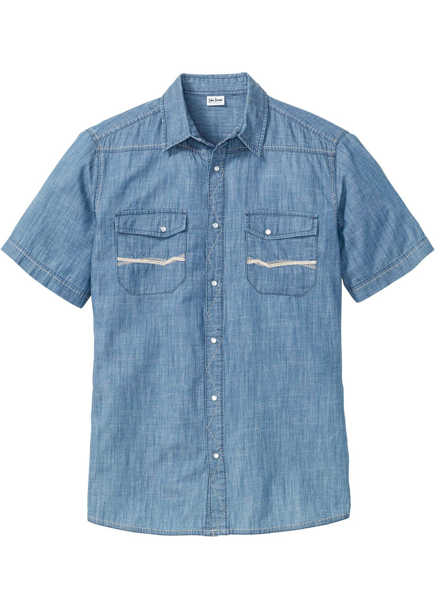 Chemise en jean à manches courtes