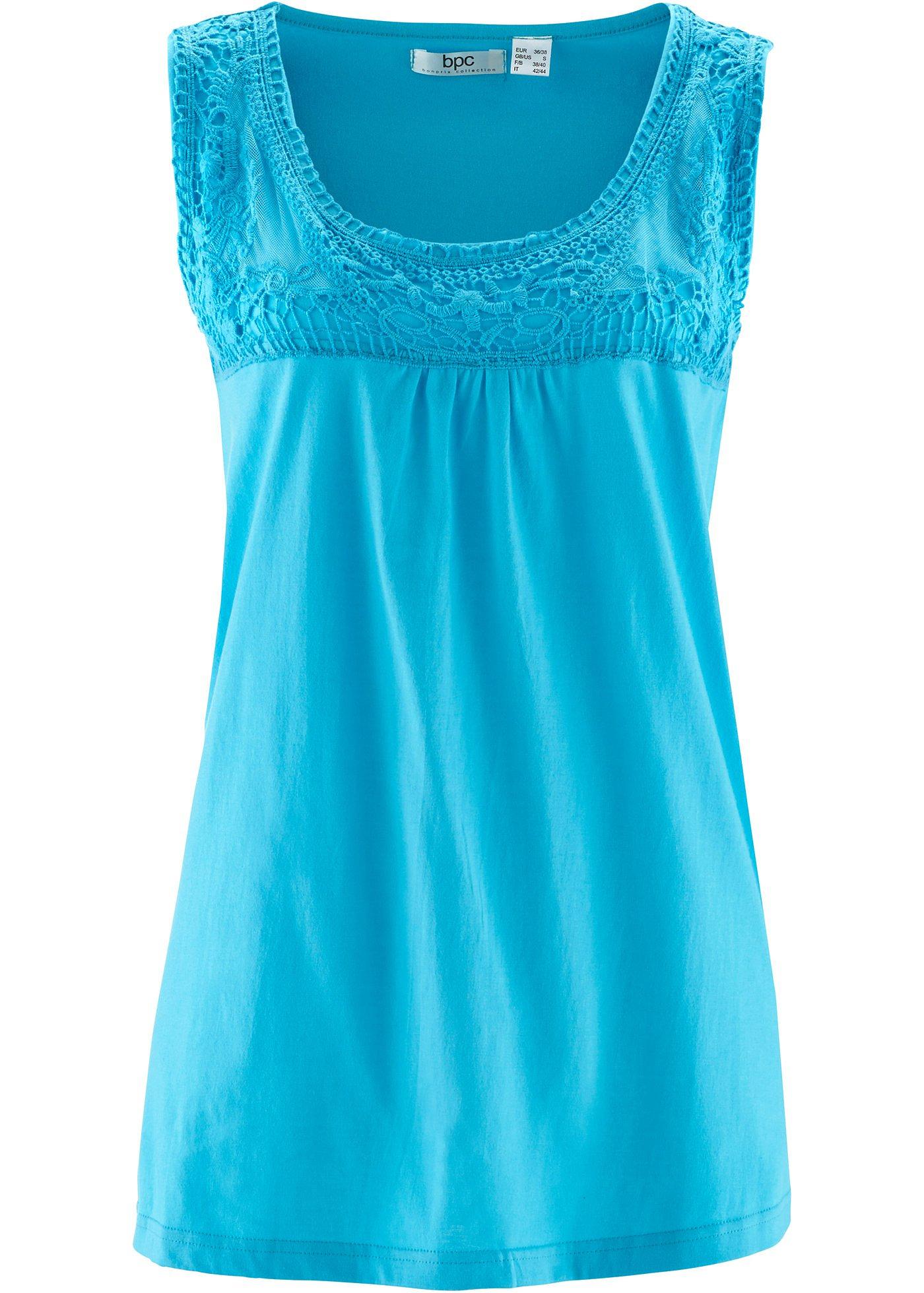 Top coton à dentelle