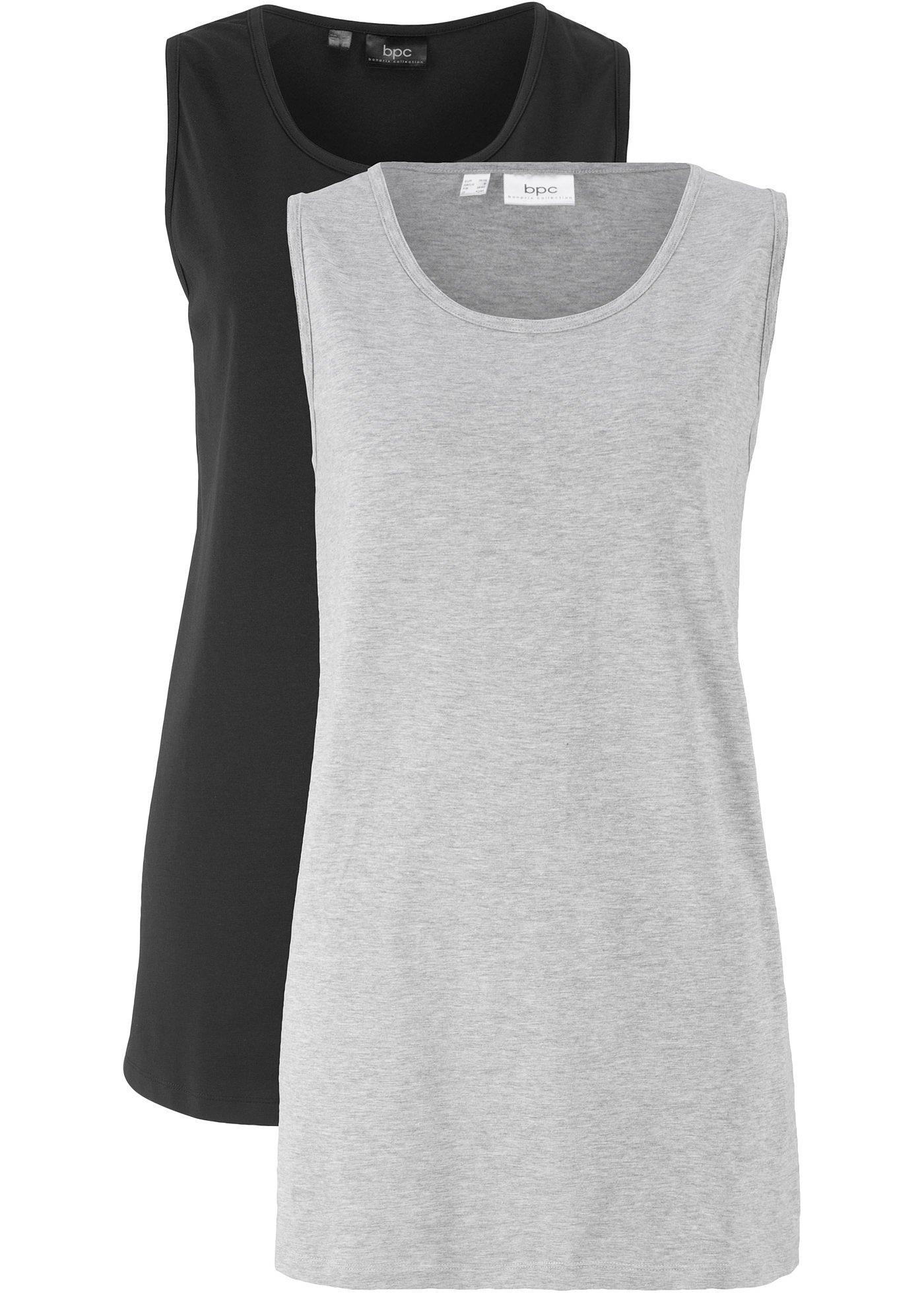 Image de Lot de 2 tops coton longs basiques