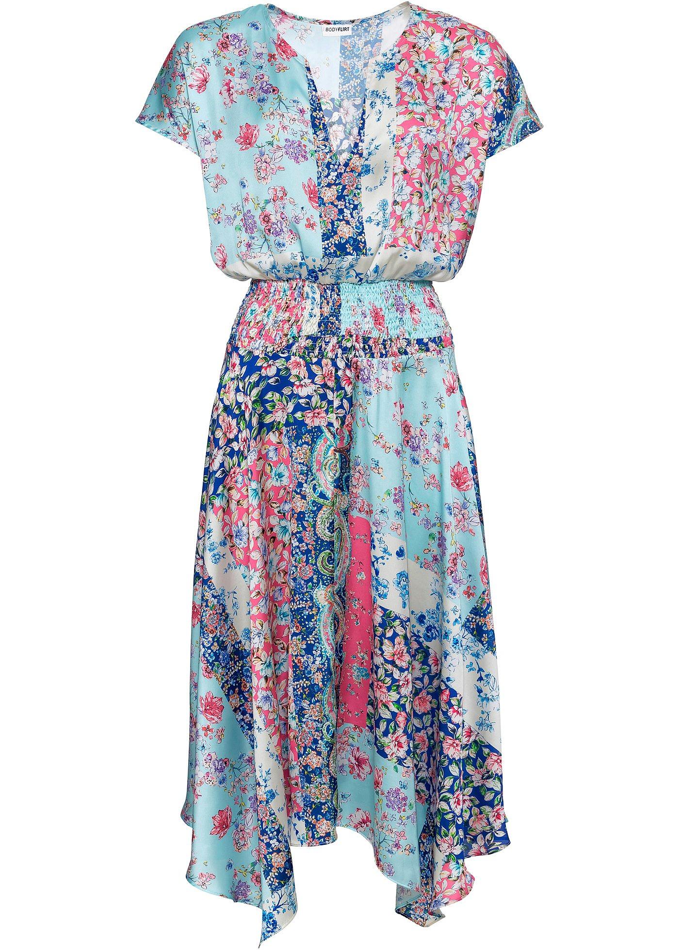 Robe à pans aspect satiné