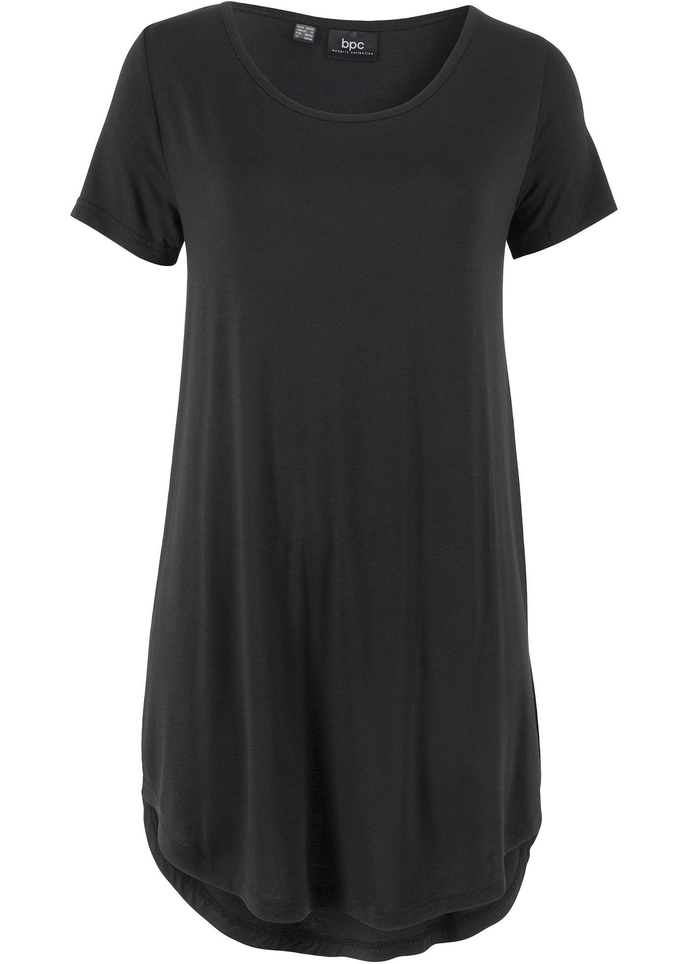 T-shirt long en viscose durable, manches courtes