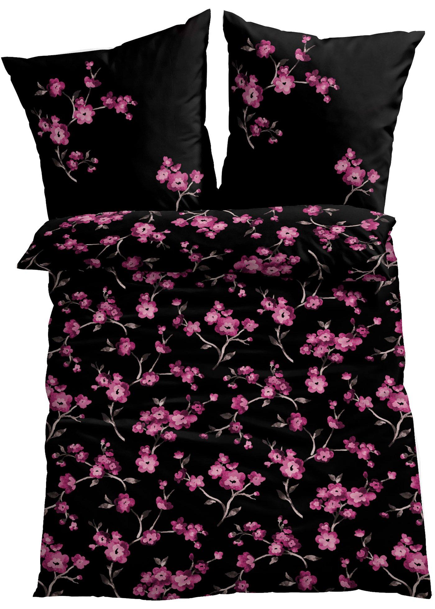 Parure de lit motif fleurs de cerisier